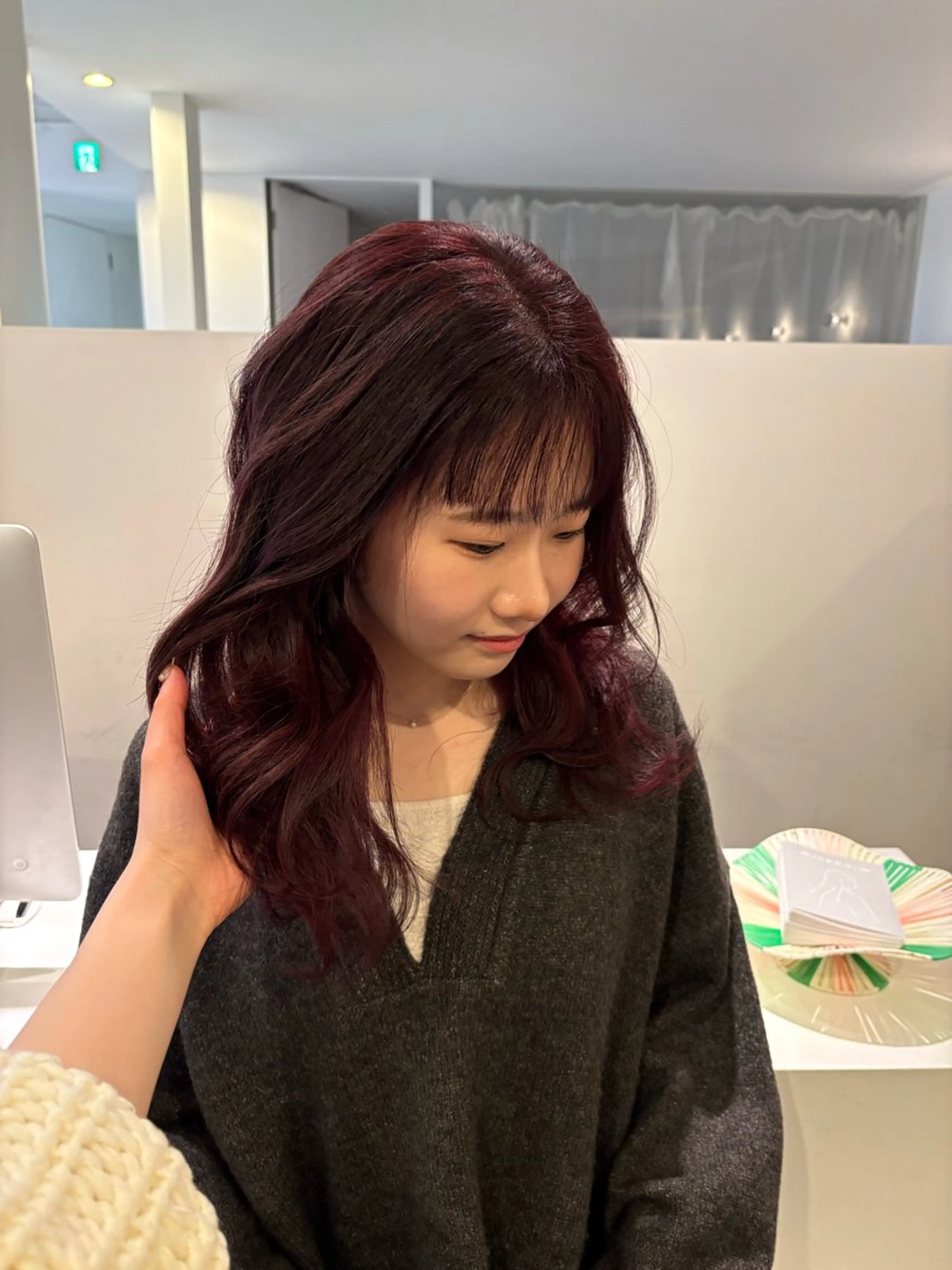 カラー ヘアカラー やの こはくのヘアスタイル
