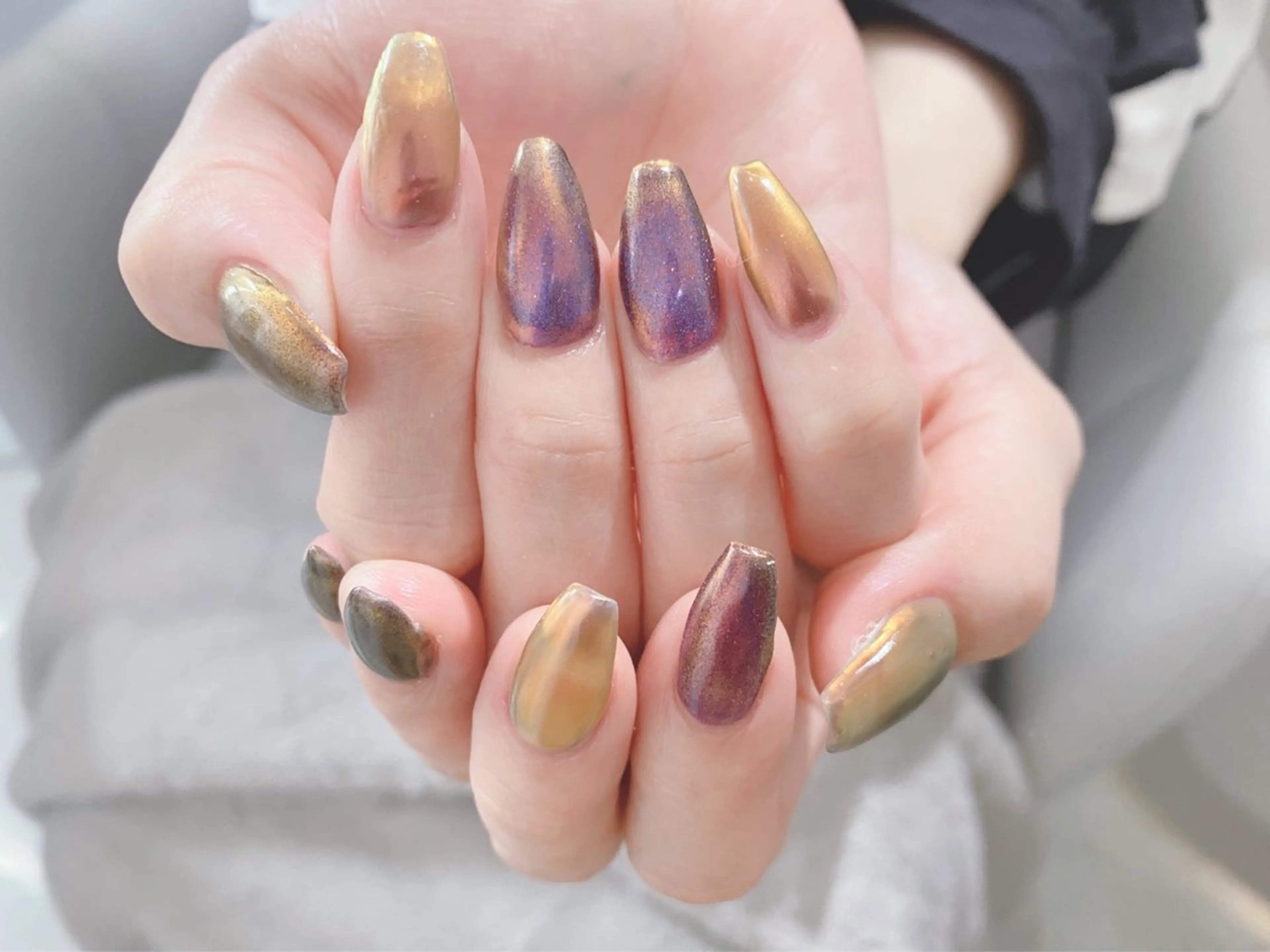 ネイル ジェルネイル マグネットネイル nailsalon Única　ウニカのネイルデザイン