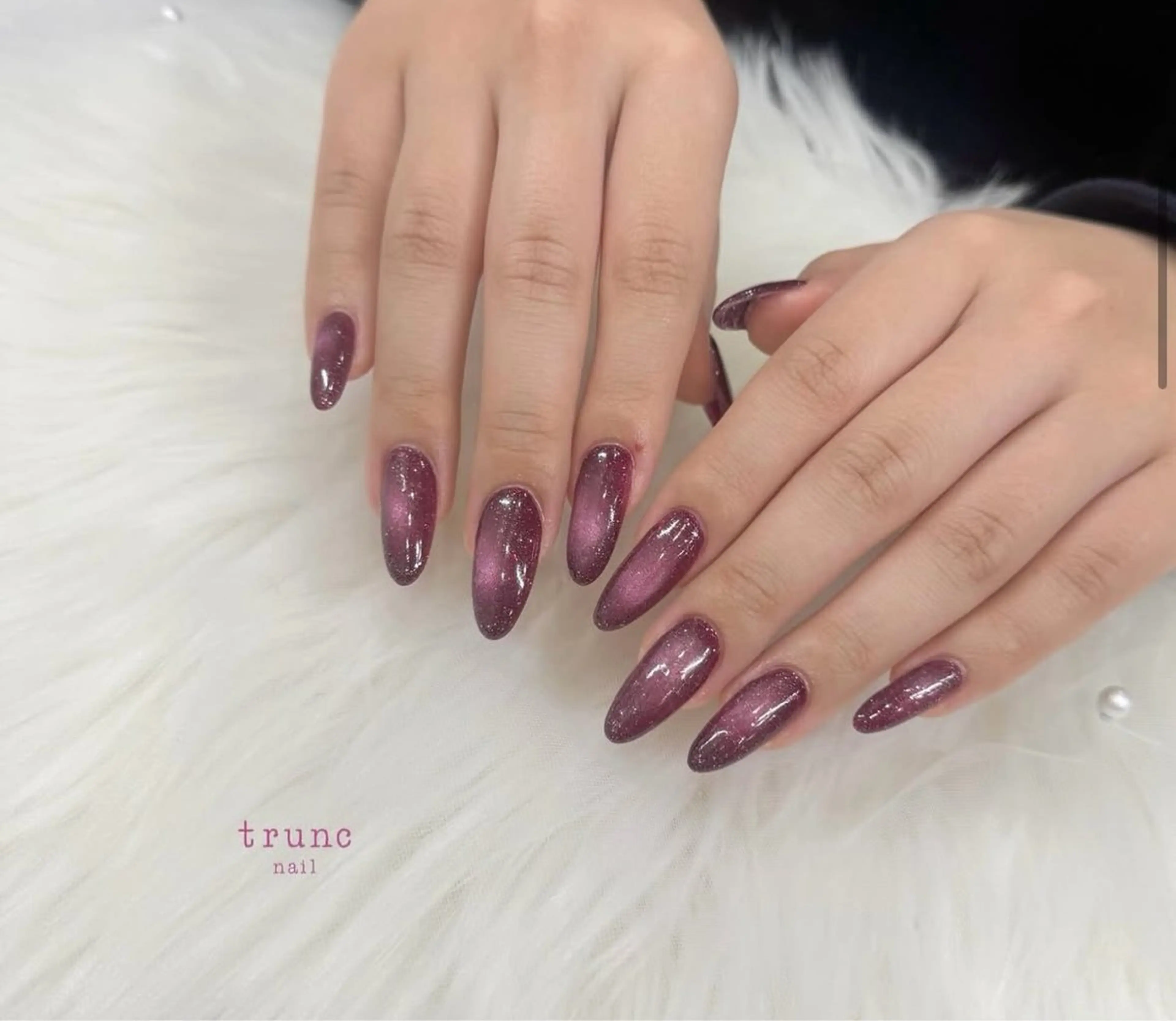 ネイル ジェルネイル マグネットネイル パラジェル trunc nail 鈴木のネイルデザイン