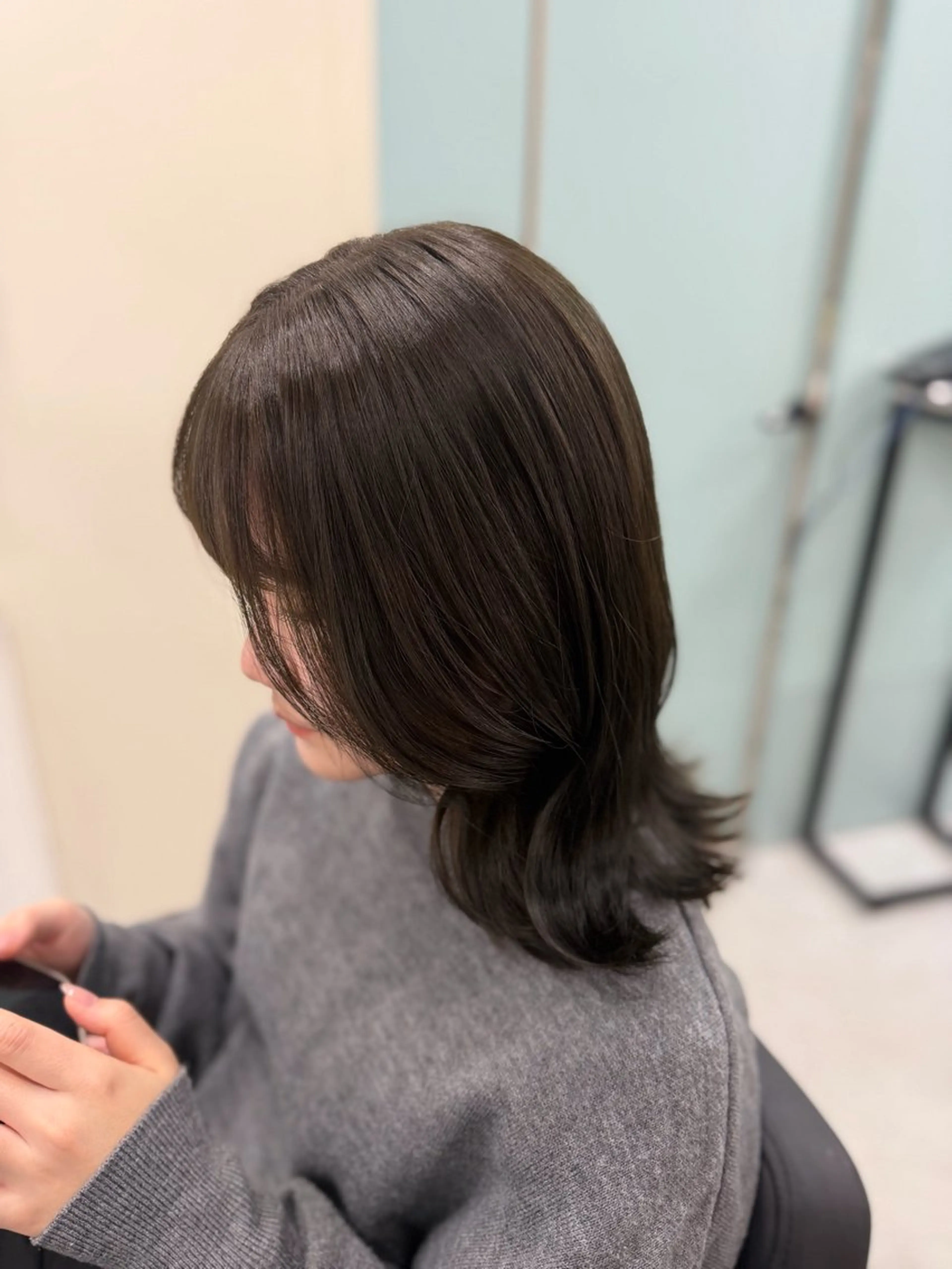 ミディアム カラー オリーブカラー カット ヘアカラー 韓国ヘア/髪質改善 /natsuki🧸のヘアスタイル