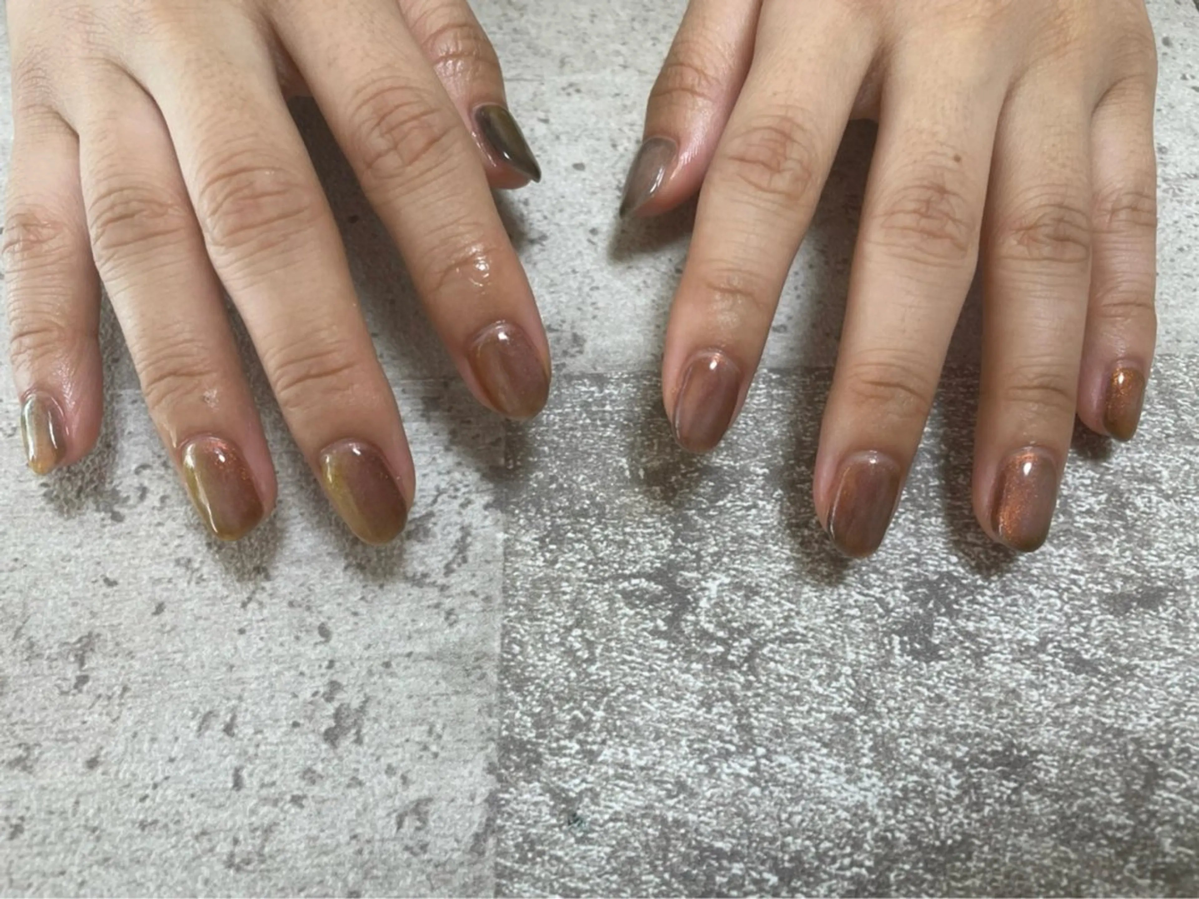 ネイル オーロラネイル フットネイル フレンチネイル ジェルネイル 韓国ネイル kikinail 溝の口のネイルデザイン