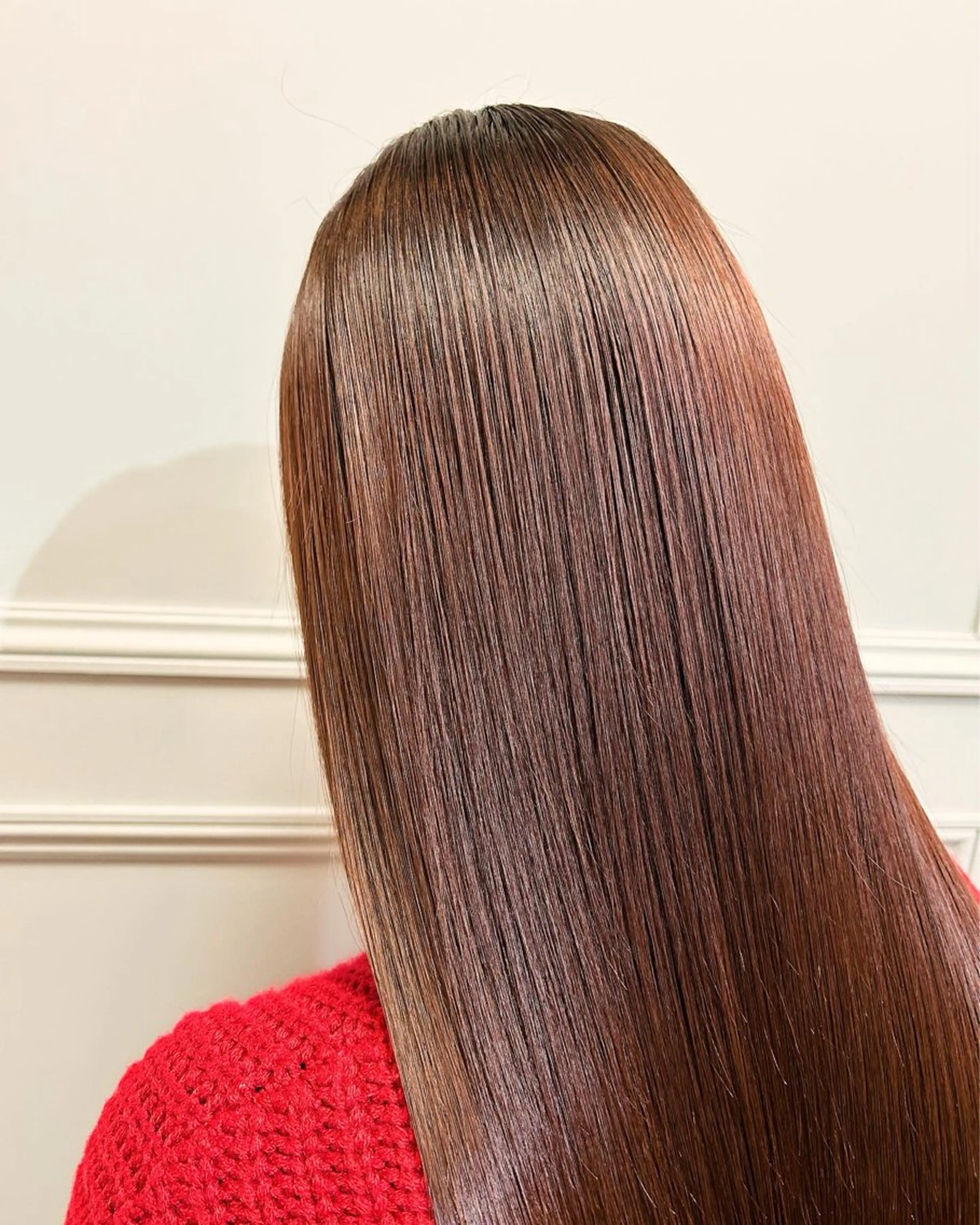 ロング ハイライト 髪質改善 レイヤーカット トリートメント カット 縮毛矯正 トリートメント ✨Less髪質改善✨ シバタのヘアスタイル