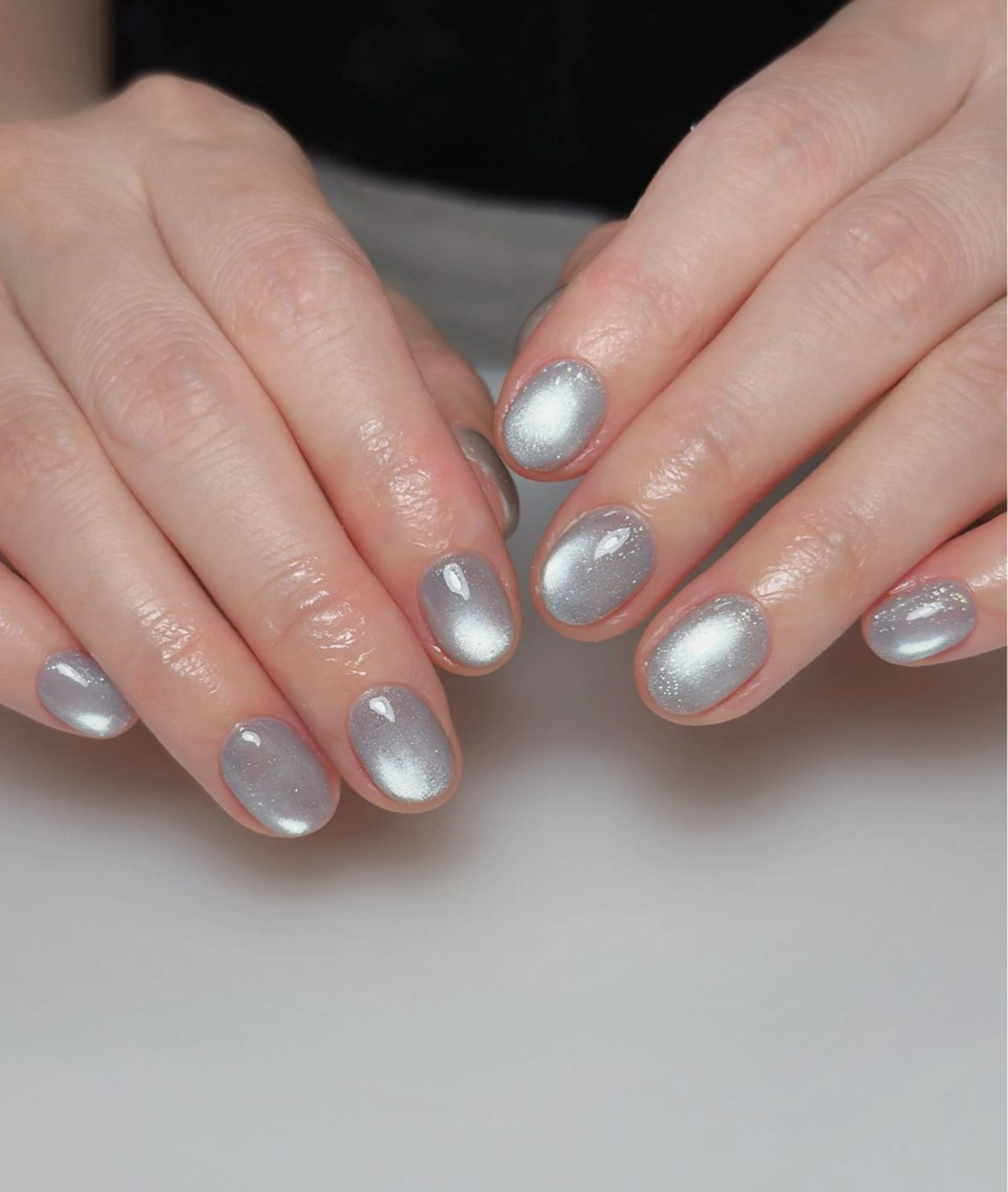 ネイル オーロラネイル 長さ出し フットネイル 韓国ネイル ラメ(グリッター) ハンドネイル 👍thumbs up nail👍のネイルデザイン