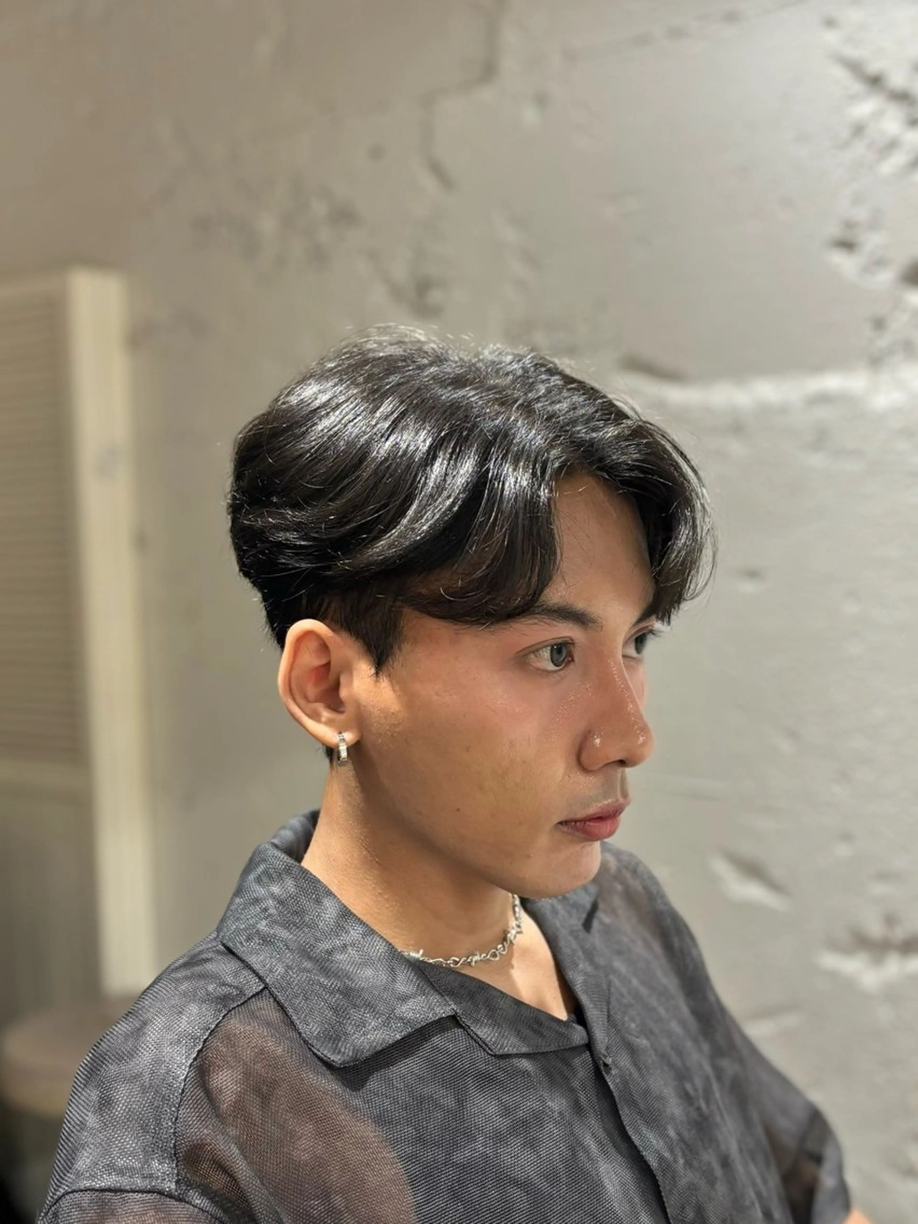 ショート パーマ メンズ 韓国メンズヘア/ ダウンパーマ/歩夢のヘアスタイル