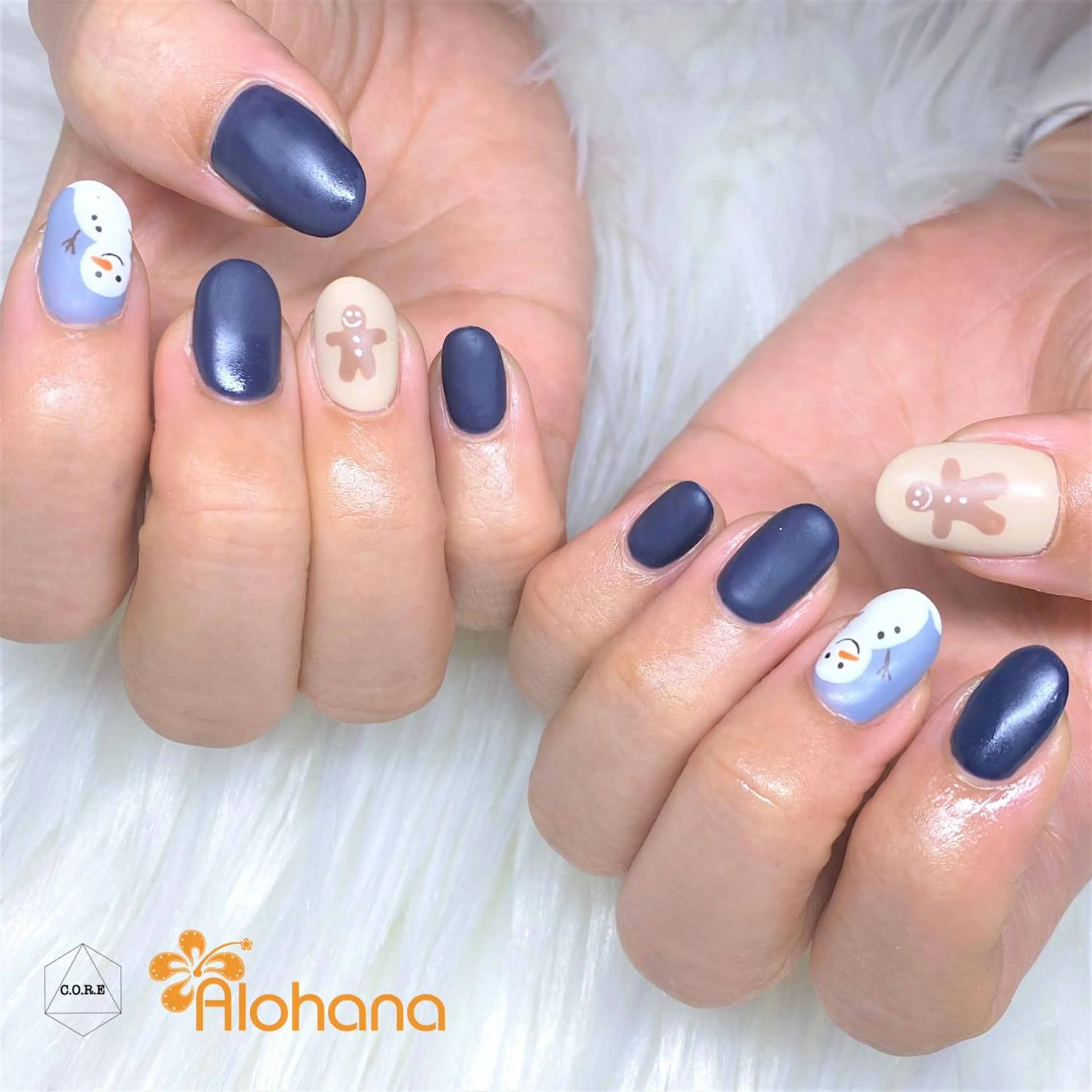 ネイル 冬ネイル ハンドネイル Alohana所属・Alohana Minaのネイルデザイン