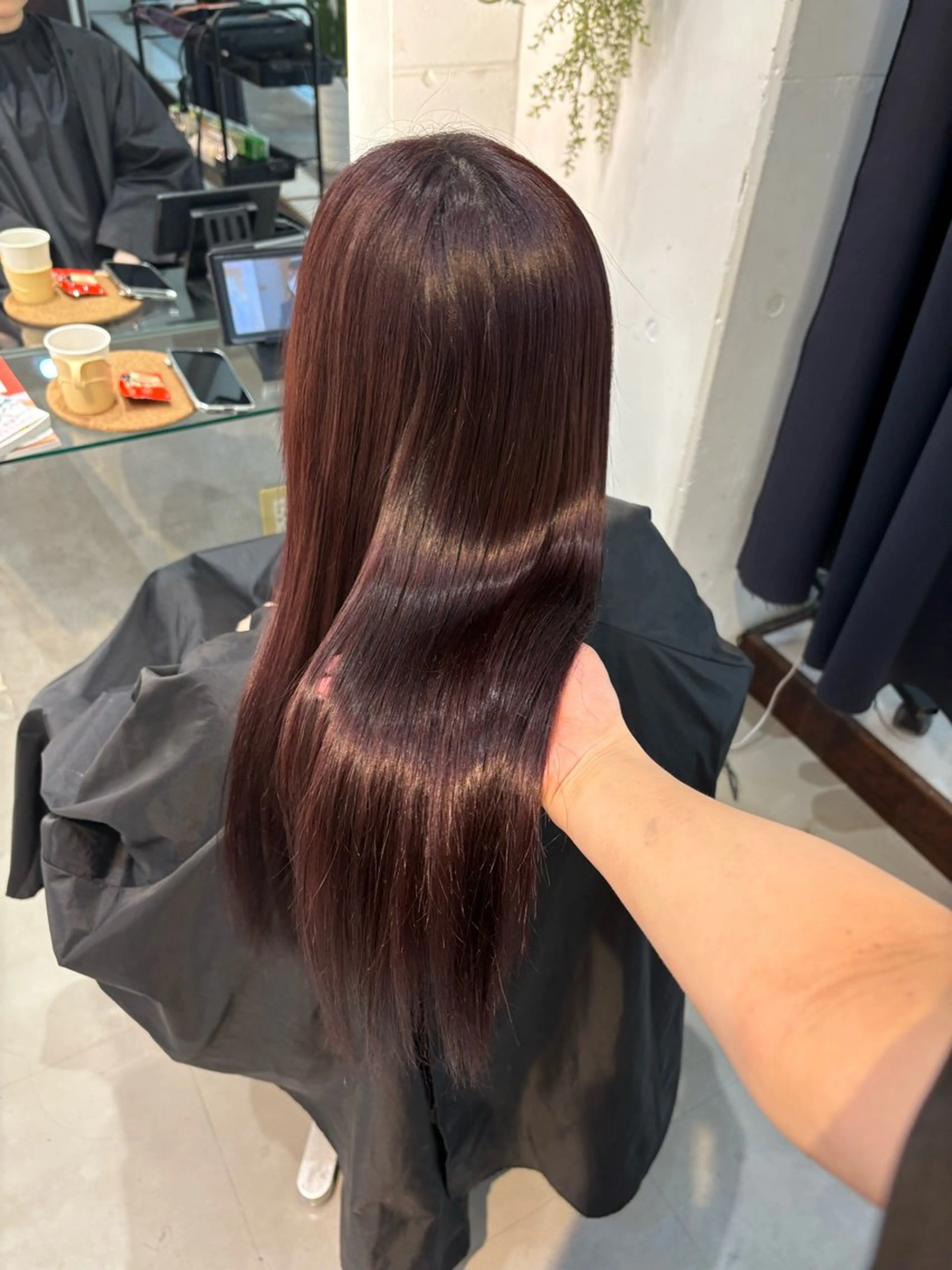 セミロング ピンクラベンダー ヘアカラー chic  有山 美瑠のヘアスタイル