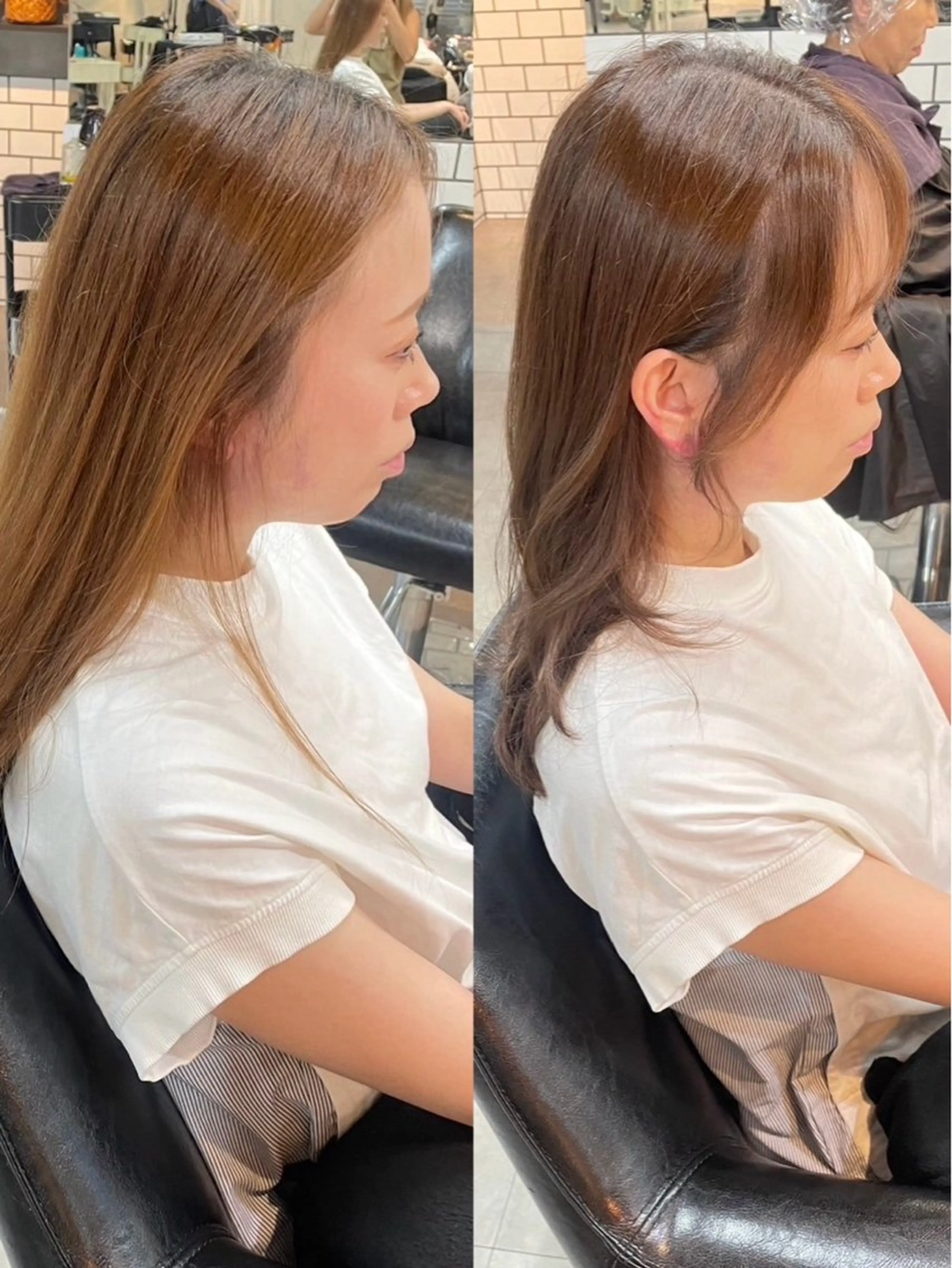 ロング 顔周りカット カット こうき/前髪割れ癖 改善/カット/カラーのヘアスタイル