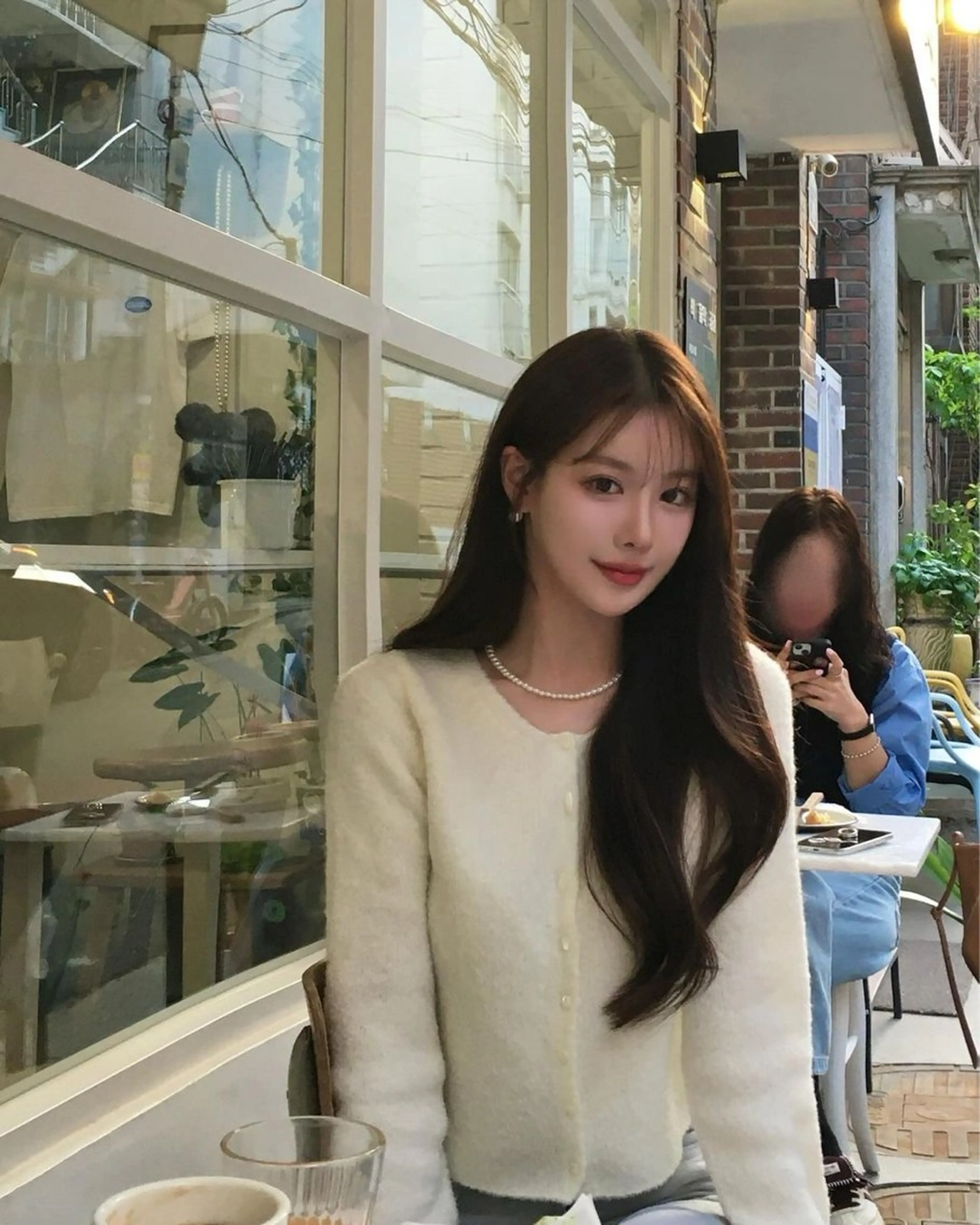 ロング カラー カット ヘアカラー トリートメント 莉乃/縮毛矯正/髪質 改善/艶カラーのヘアスタイル