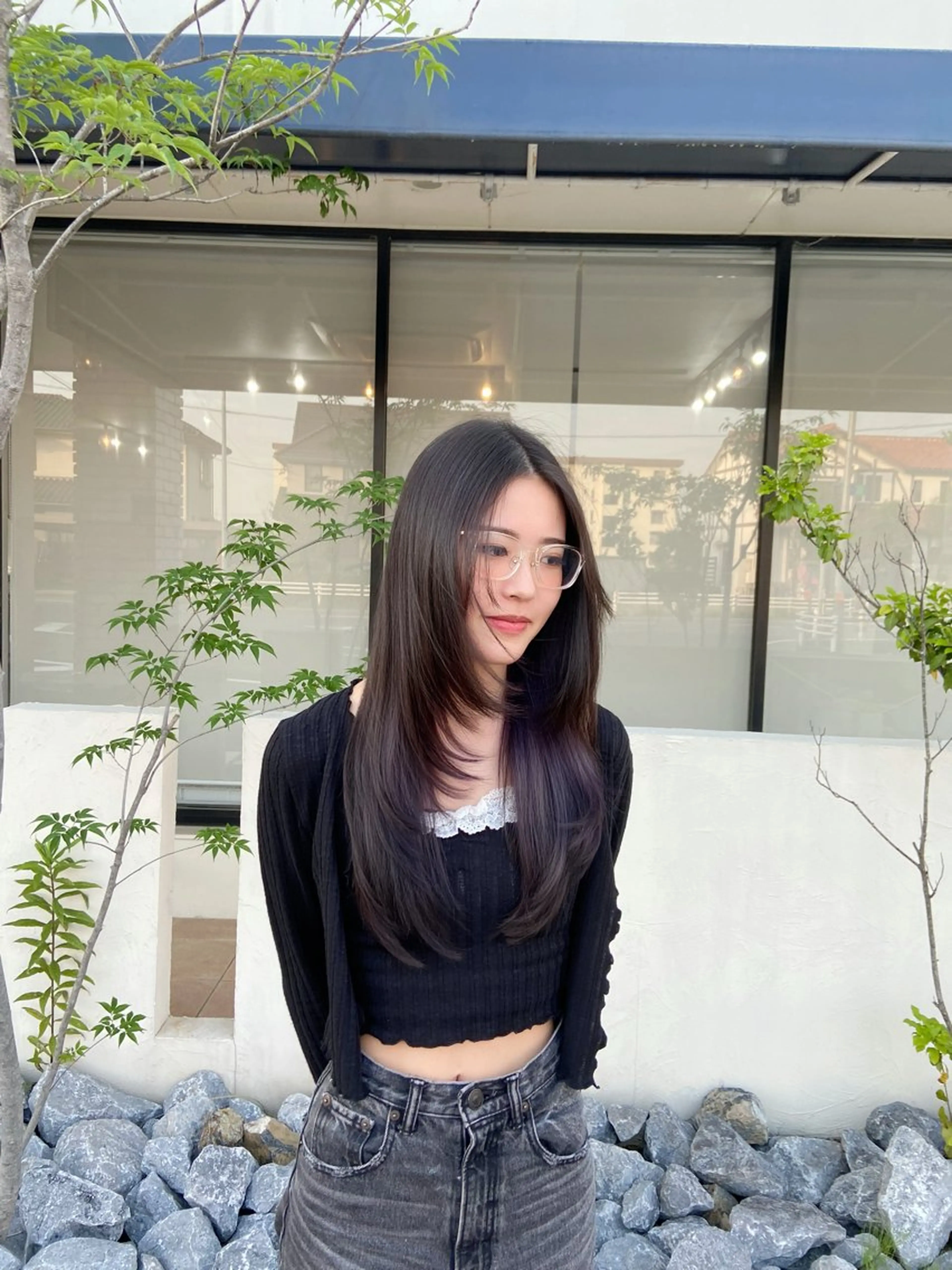 ロング レイヤーカット 🍎韓国カラー licoris寛菜のヘアスタイル