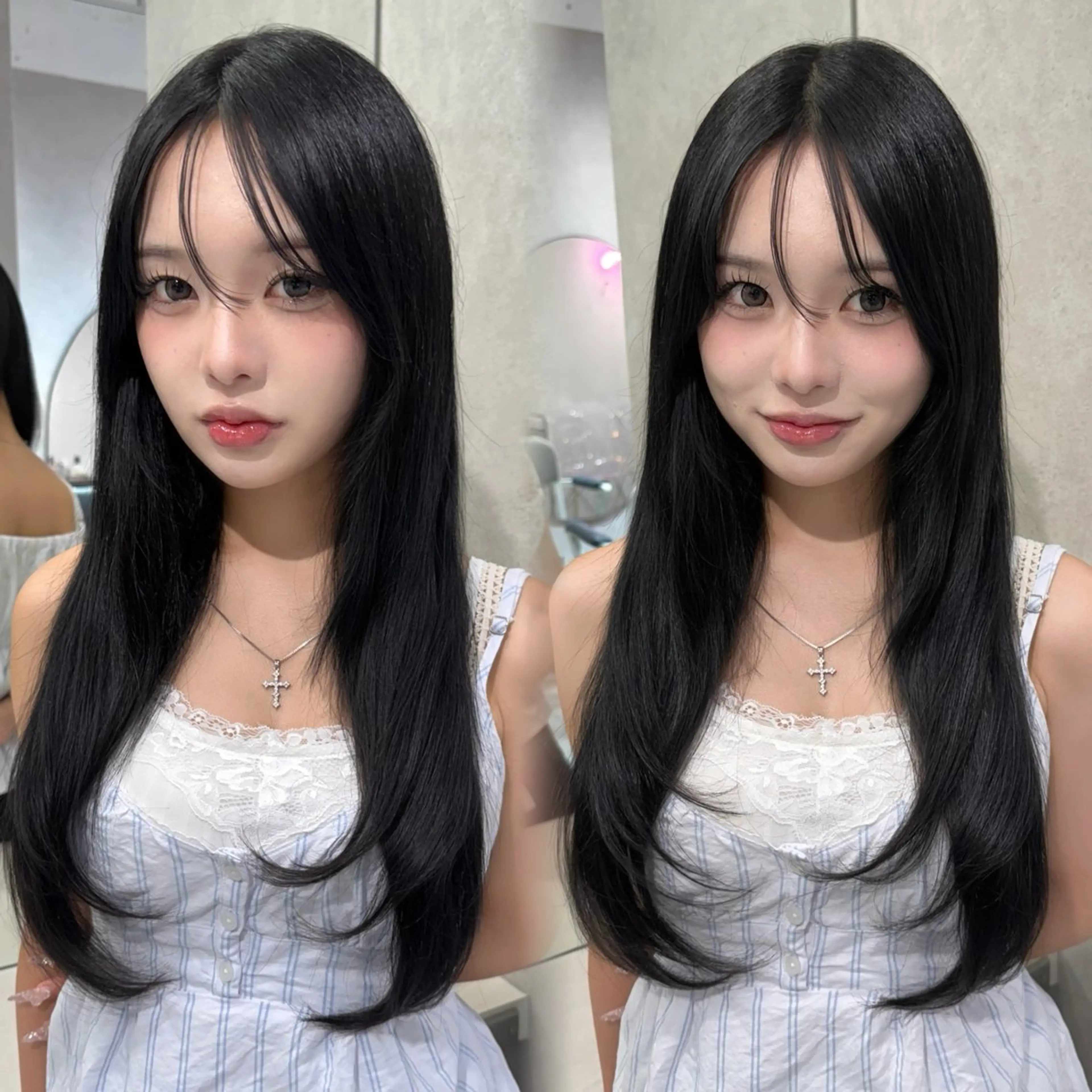ご新規様限定🖤✨韓国風カット+髪質改善2stepトリートメント【超音波アイロン付き】の写真