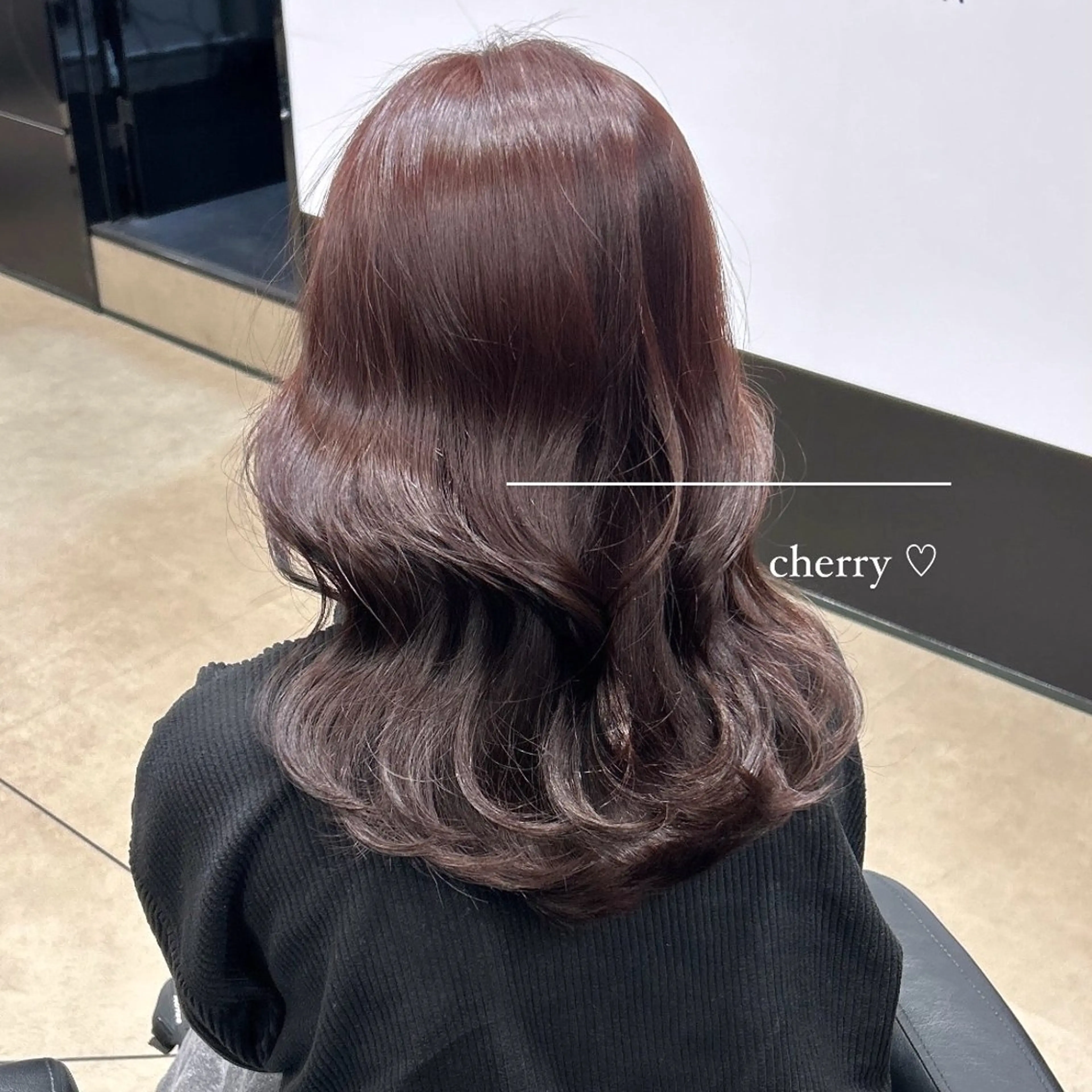 ミディアム ヘアカラー ウラ‎🤍𐙚 ボブ ・ショート・艶カラーのヘアスタイル