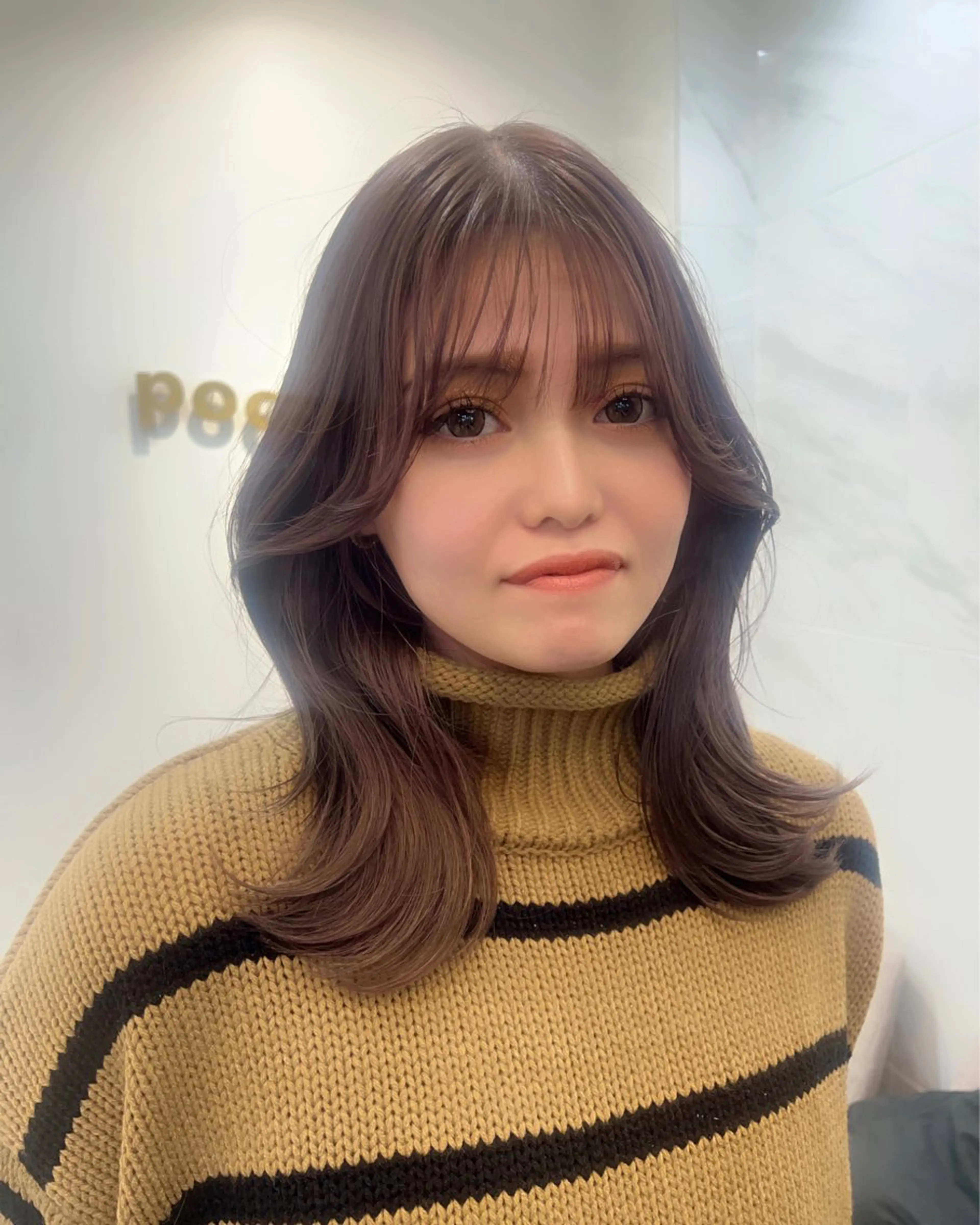 ミディアム レイヤーカット カット ヘアカラー 🩶韓国/似合わせ/ さわ🩶のヘアスタイル