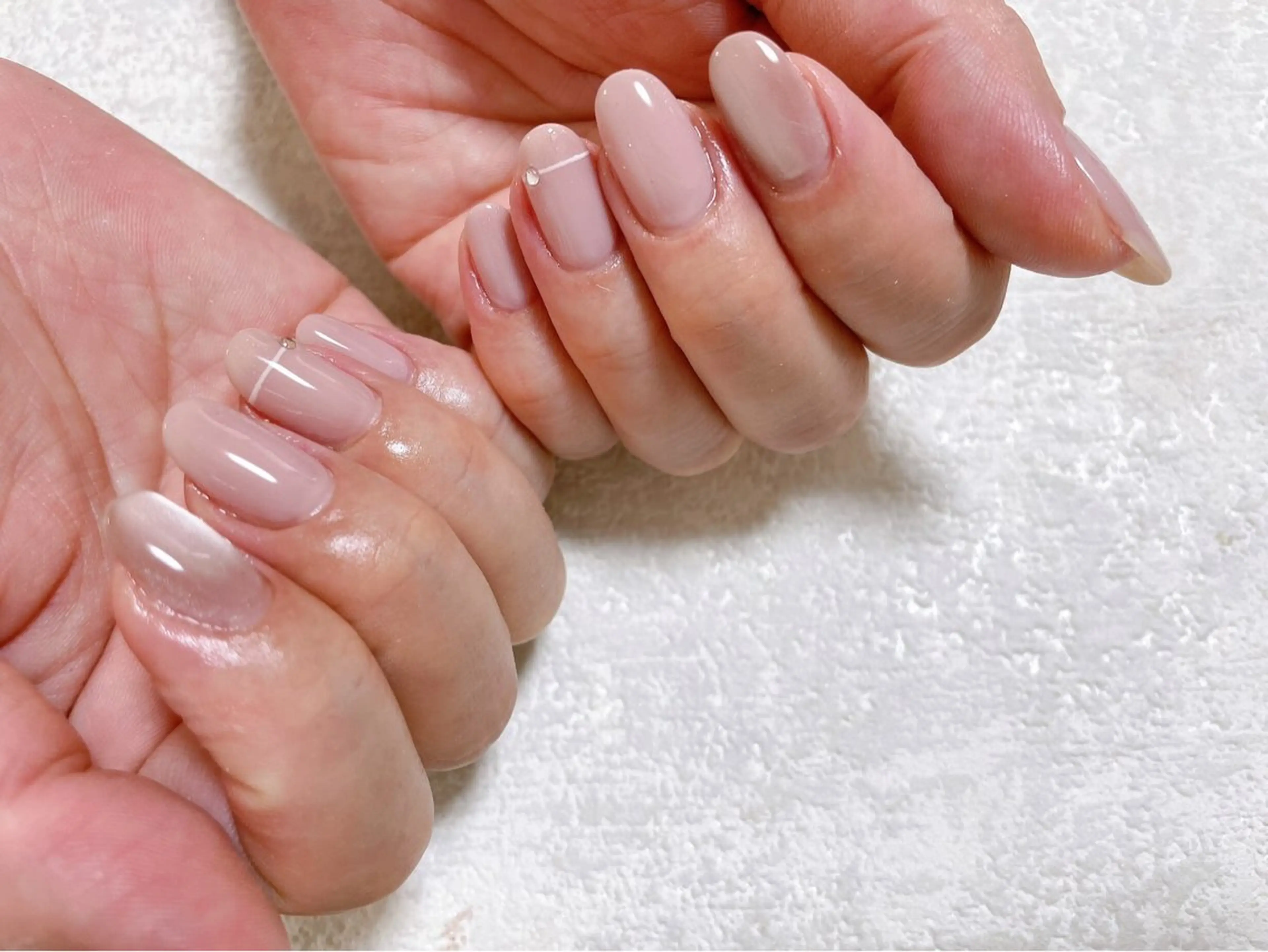 ネイル オーロラネイル フットネイル フレンチネイル ジェルネイル 韓国ネイル ハンドネイル Mogu nail 二子玉川のネイルデザイン