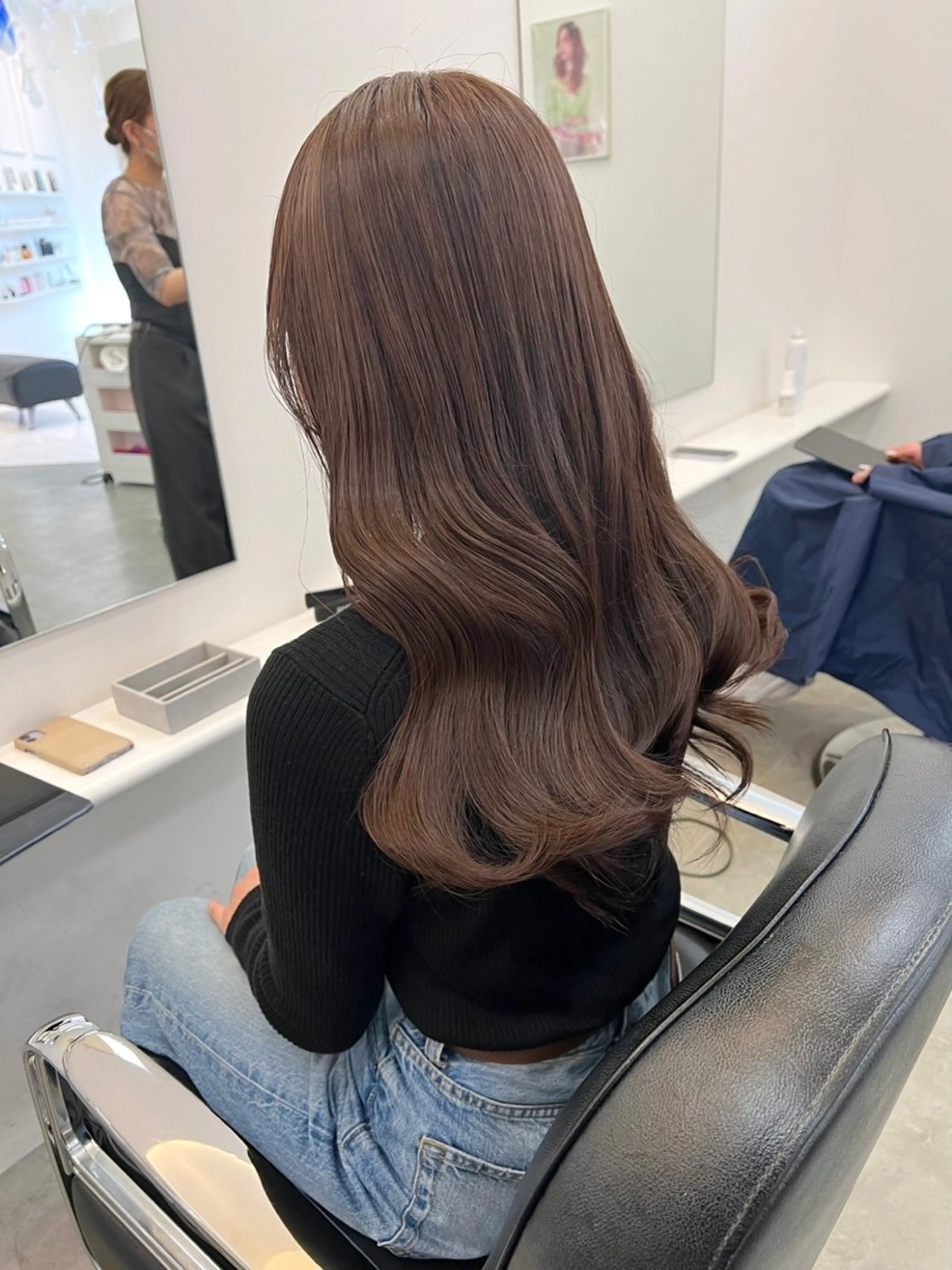 ロング カラー ベージュカラー モカベージュ ParveMix🍀 藤原愛未のヘアスタイル