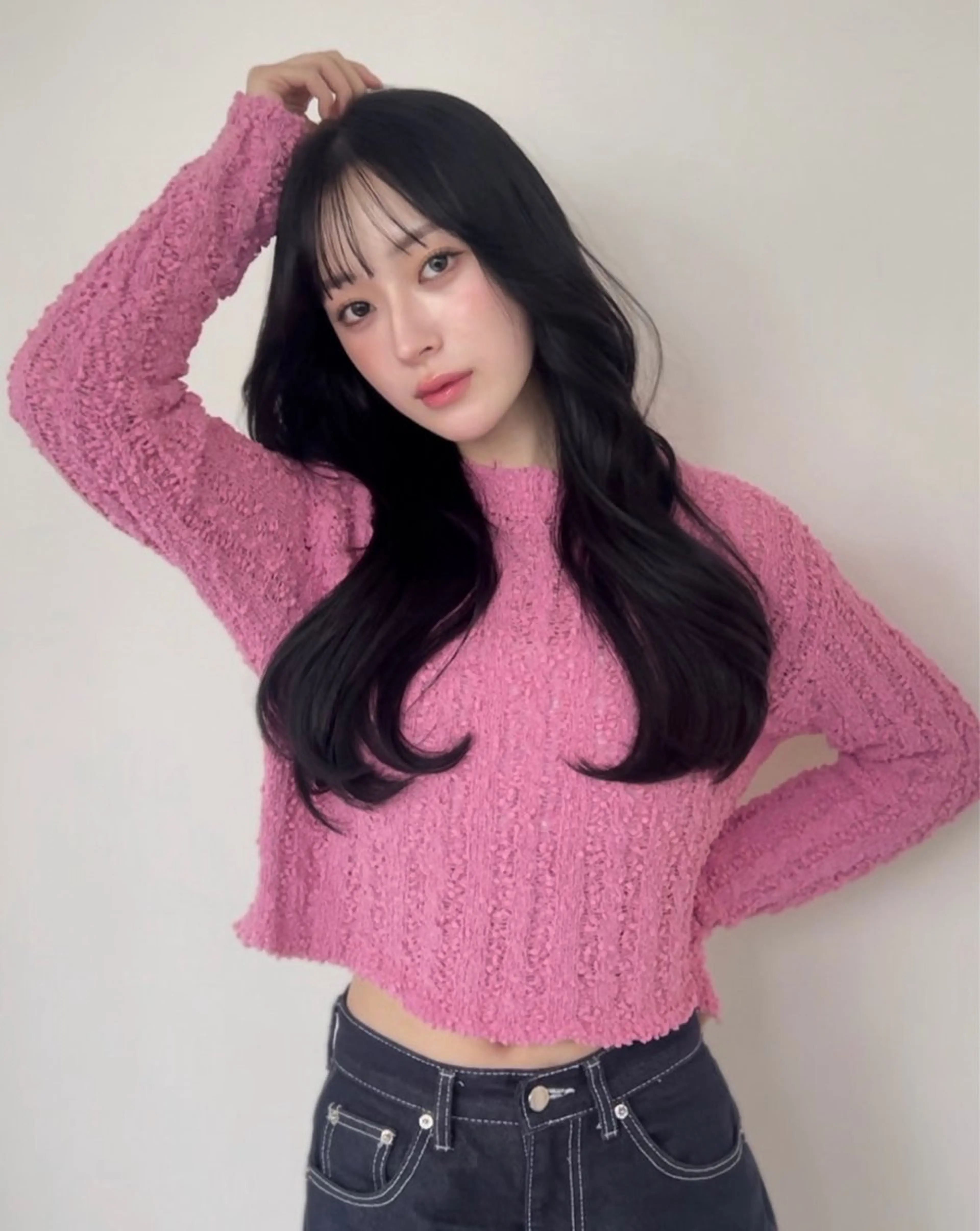 ロング カラー 韓国ヘア♡ 顔まわりカットayaのヘアスタイル