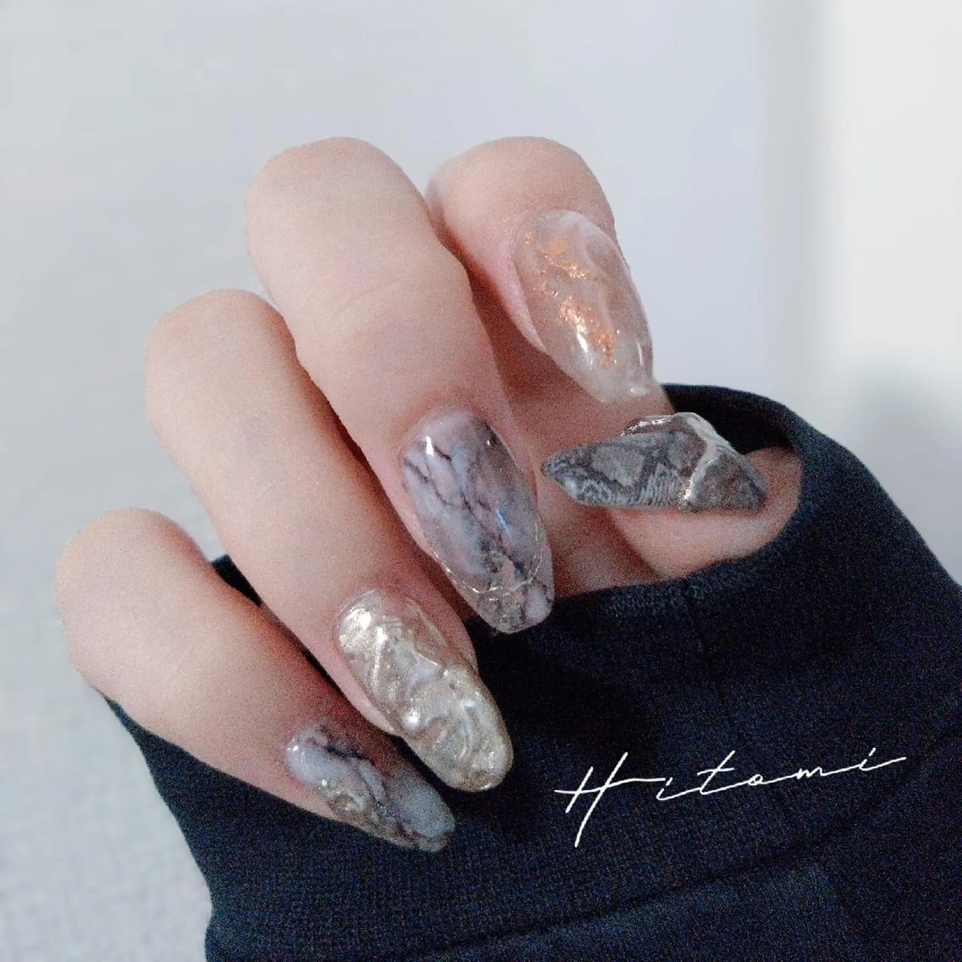 ネイル 大理石ネイル(マーブル) ハンドネイル Nail salon LEVALO【レヴァロ】所属・Nail salon LEVALOレヴァロのネイルデザイン