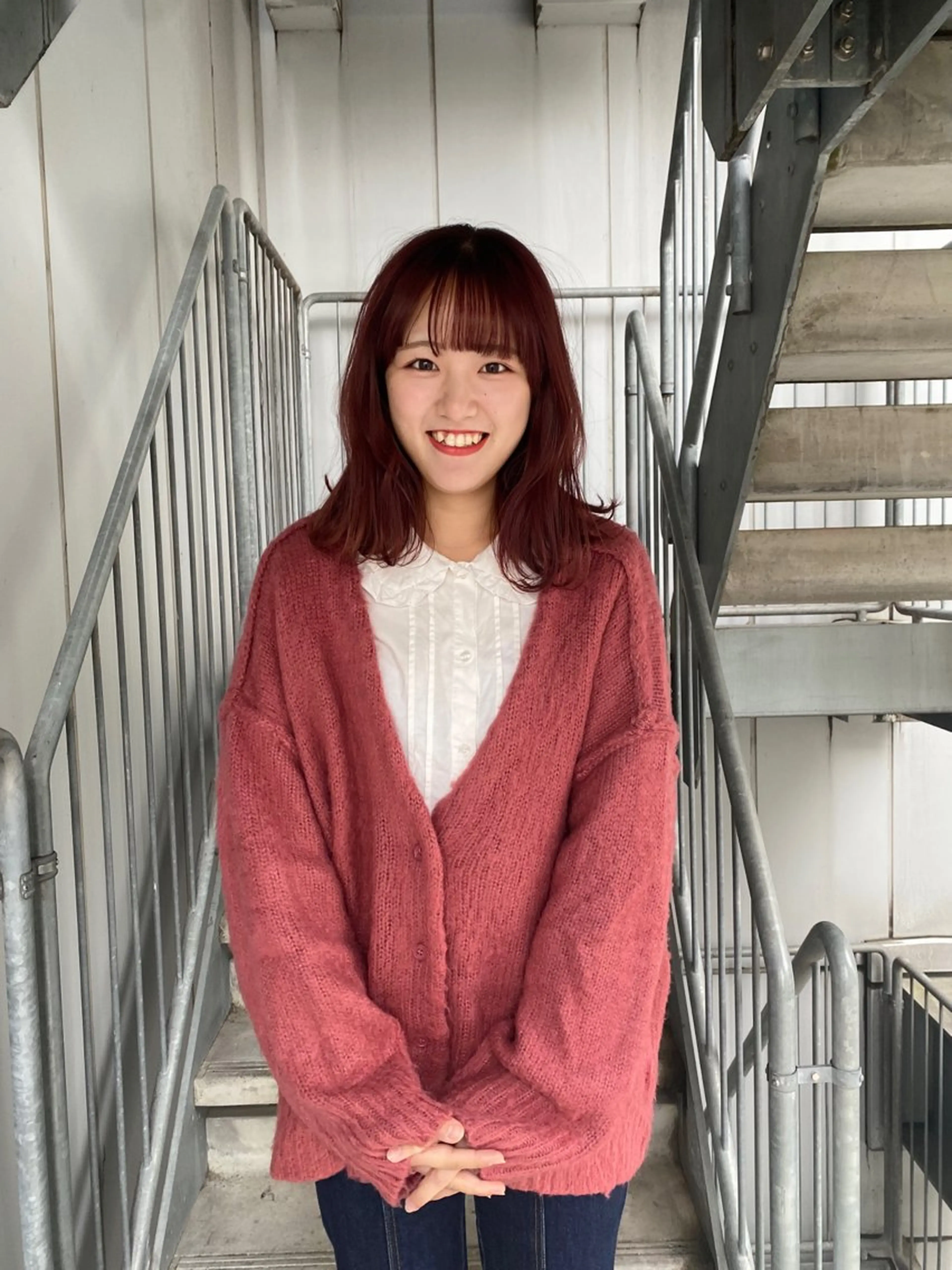 ミディアム カラー ピンクカラー カット ヘアカラー トリートメント mai / linoah˚✧のヘアスタイル