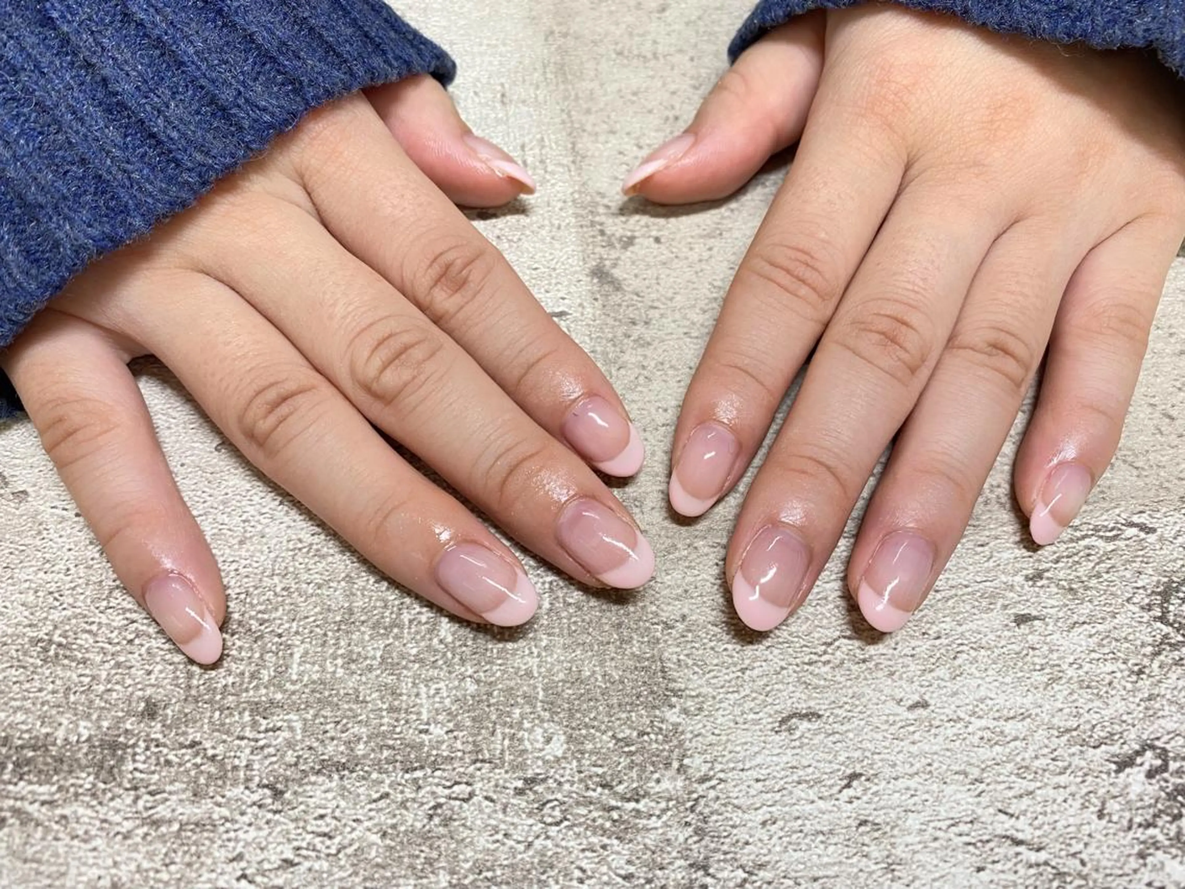 ネイル フレンチネイル ピンク Mogu nail 二子玉川のネイルデザイン