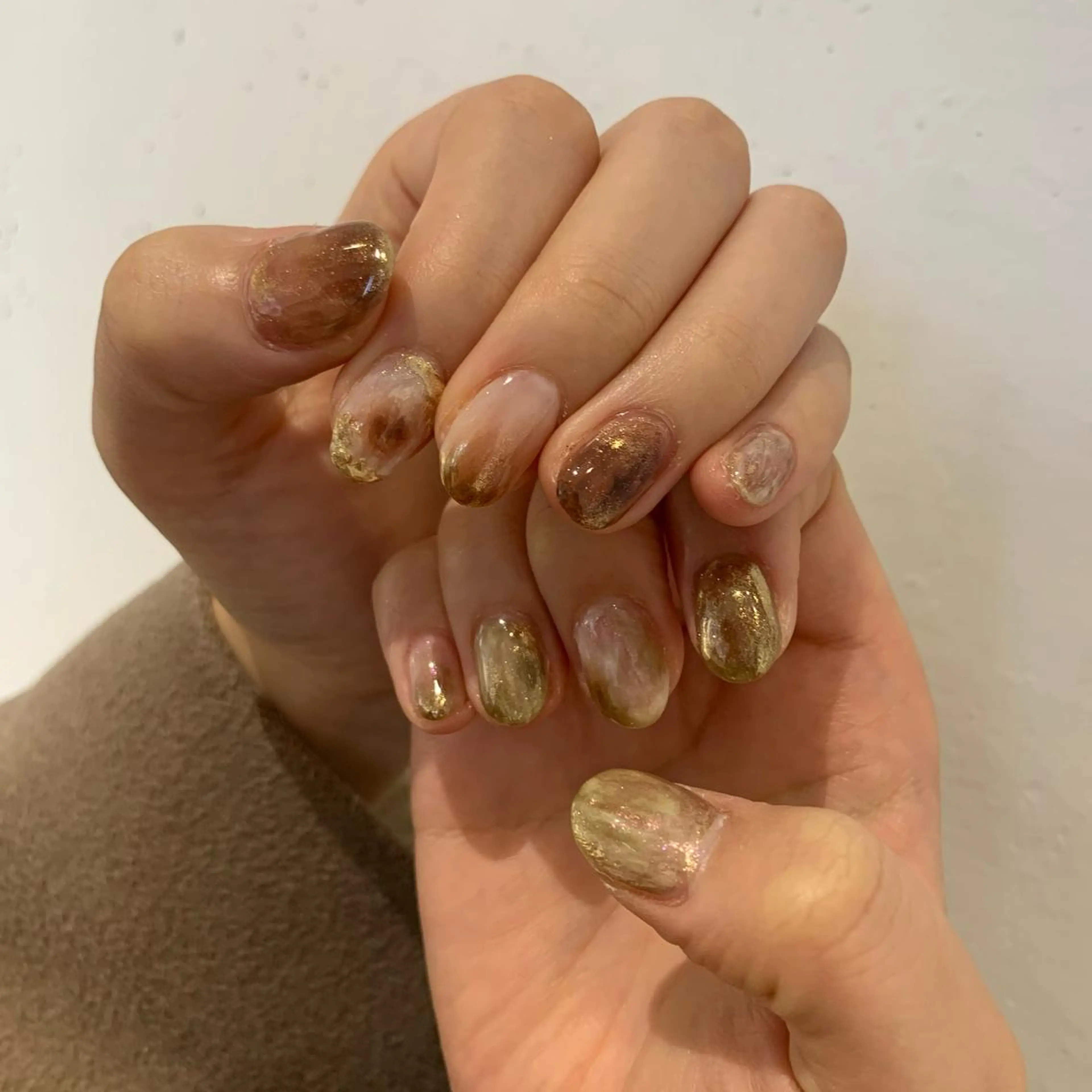 ネイル ブラウン 【韓国ヘア・ネイル】 HINATA🍒のネイルデザイン