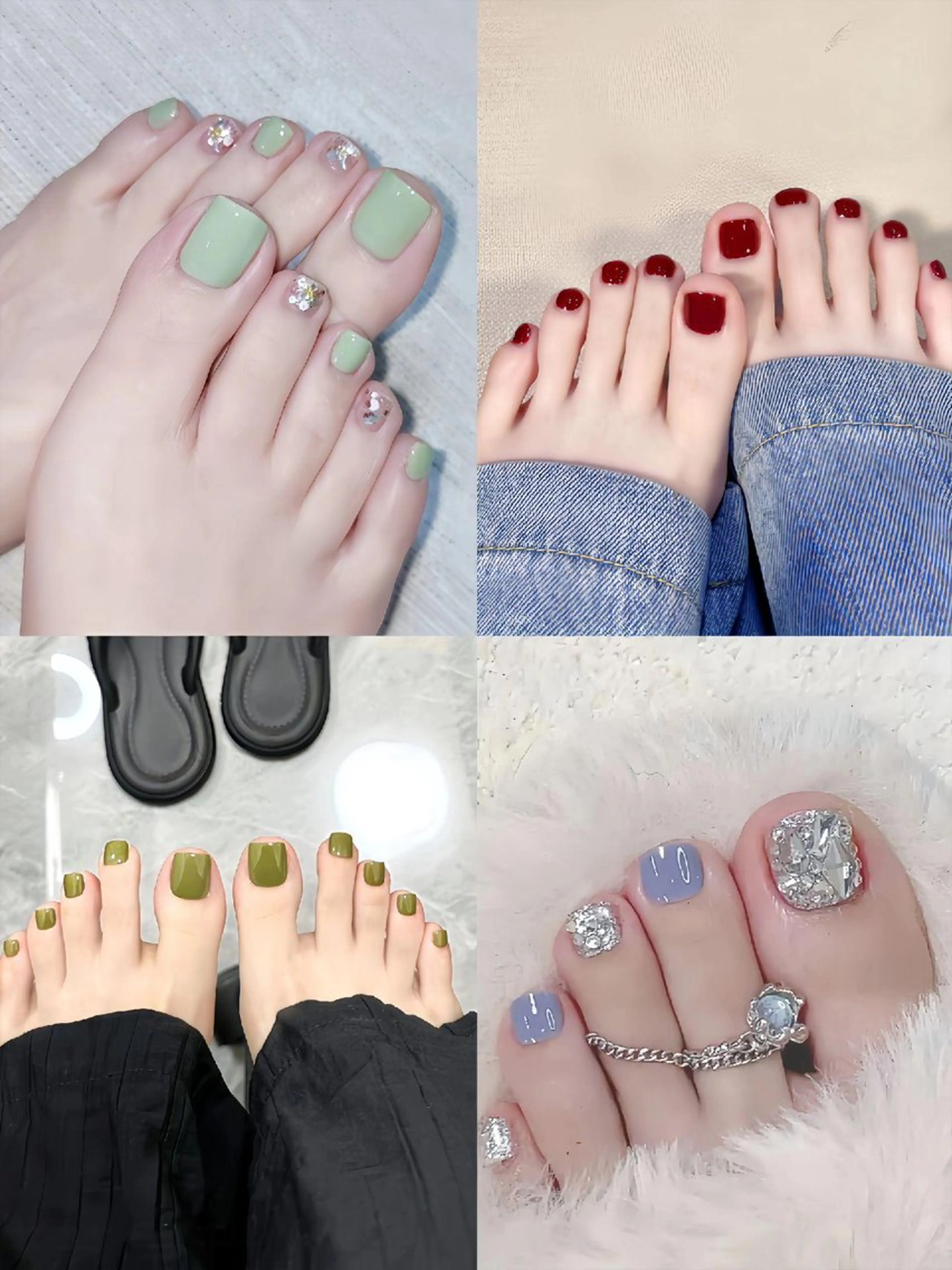 フットジェルネイル　色は自由に選ぶ（限定パーツ2個付）の写真