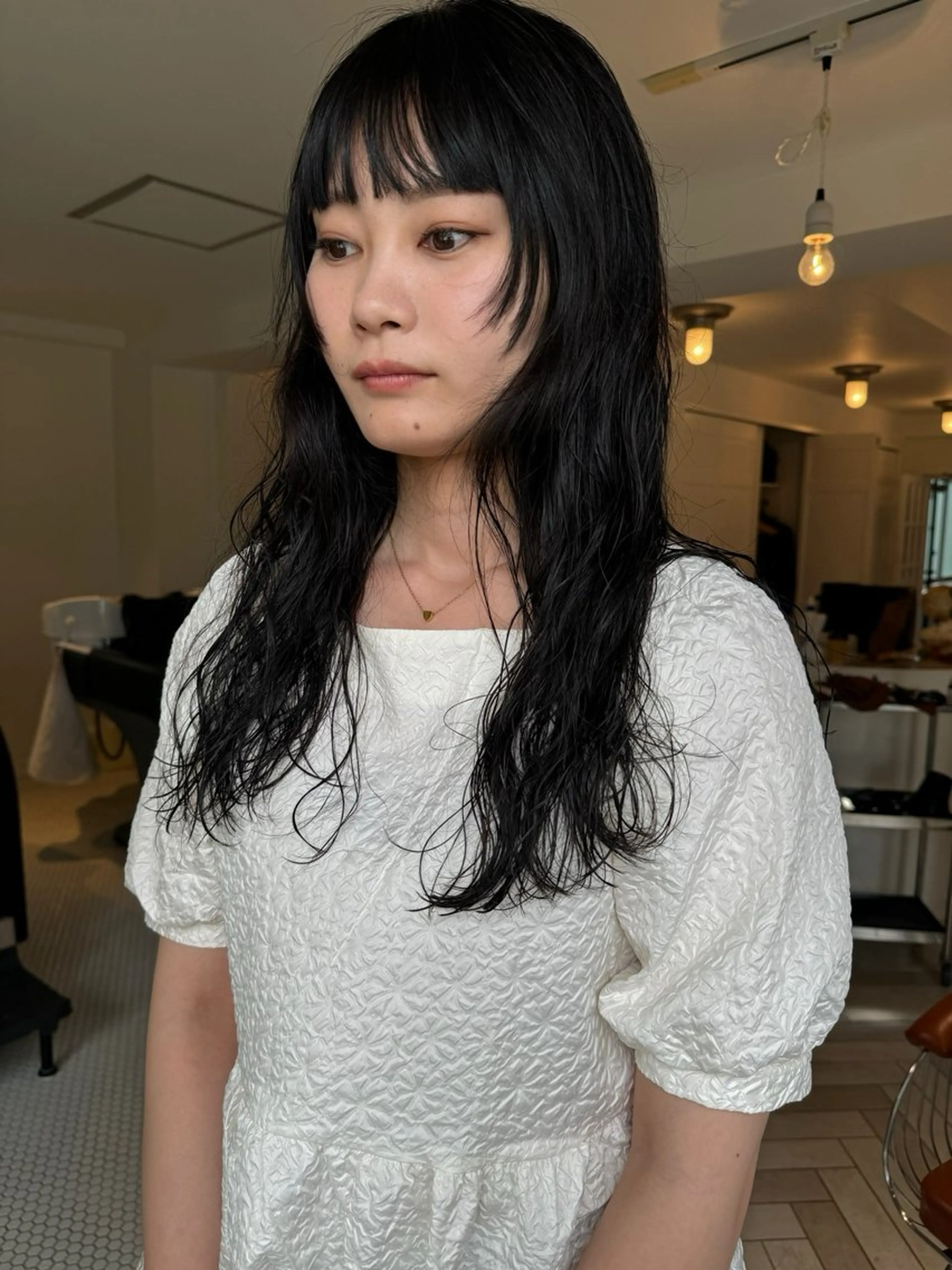 ロング パーマ パーマ ブリーチカラー🎀 韓国風/寺門美優のヘアスタイル