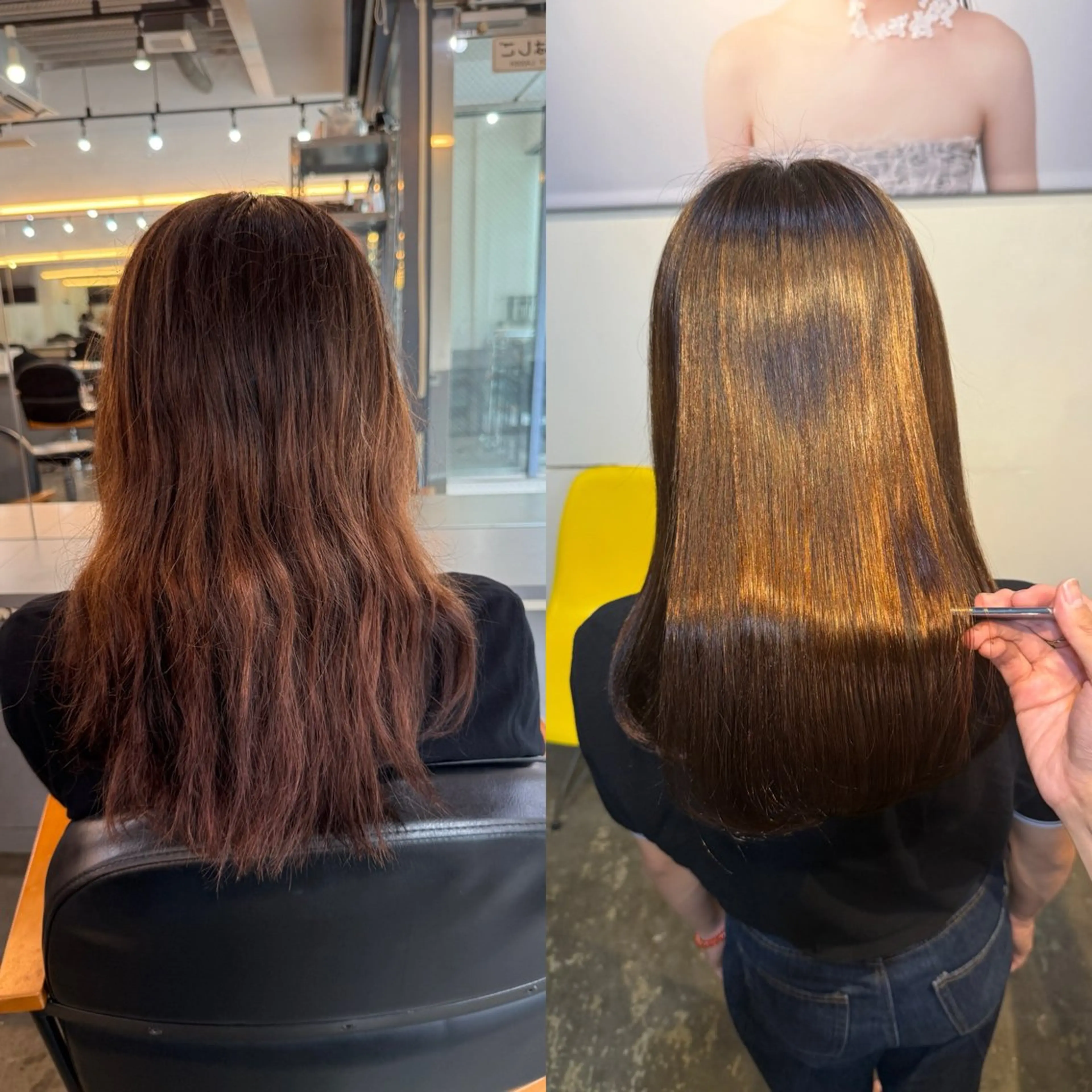 セミロング 縮毛矯正/レイヤー カット⭐️SHOTAのヘアスタイル