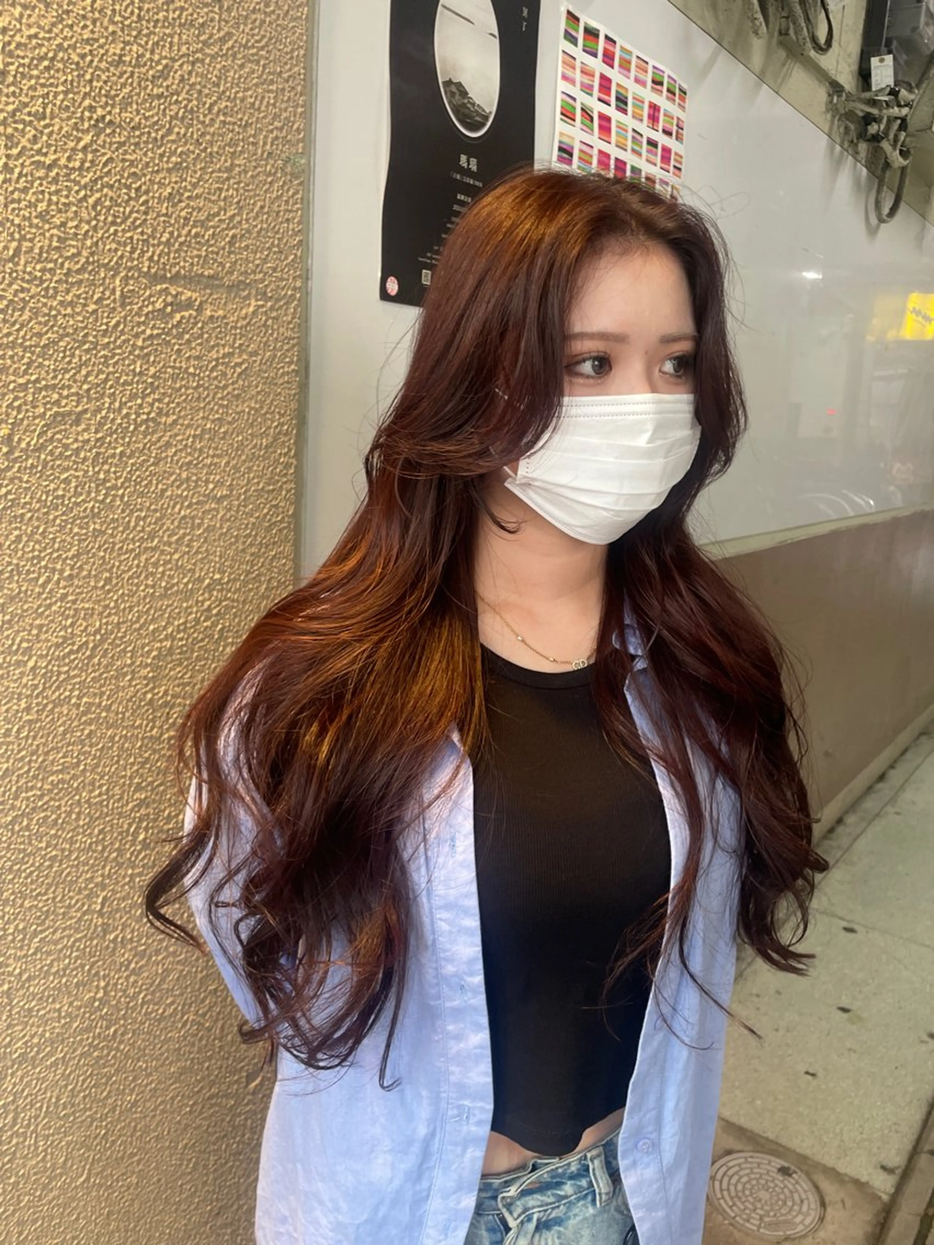 ロング カット ヘアカラー miyu ハイトーン/レイヤーのヘアスタイル