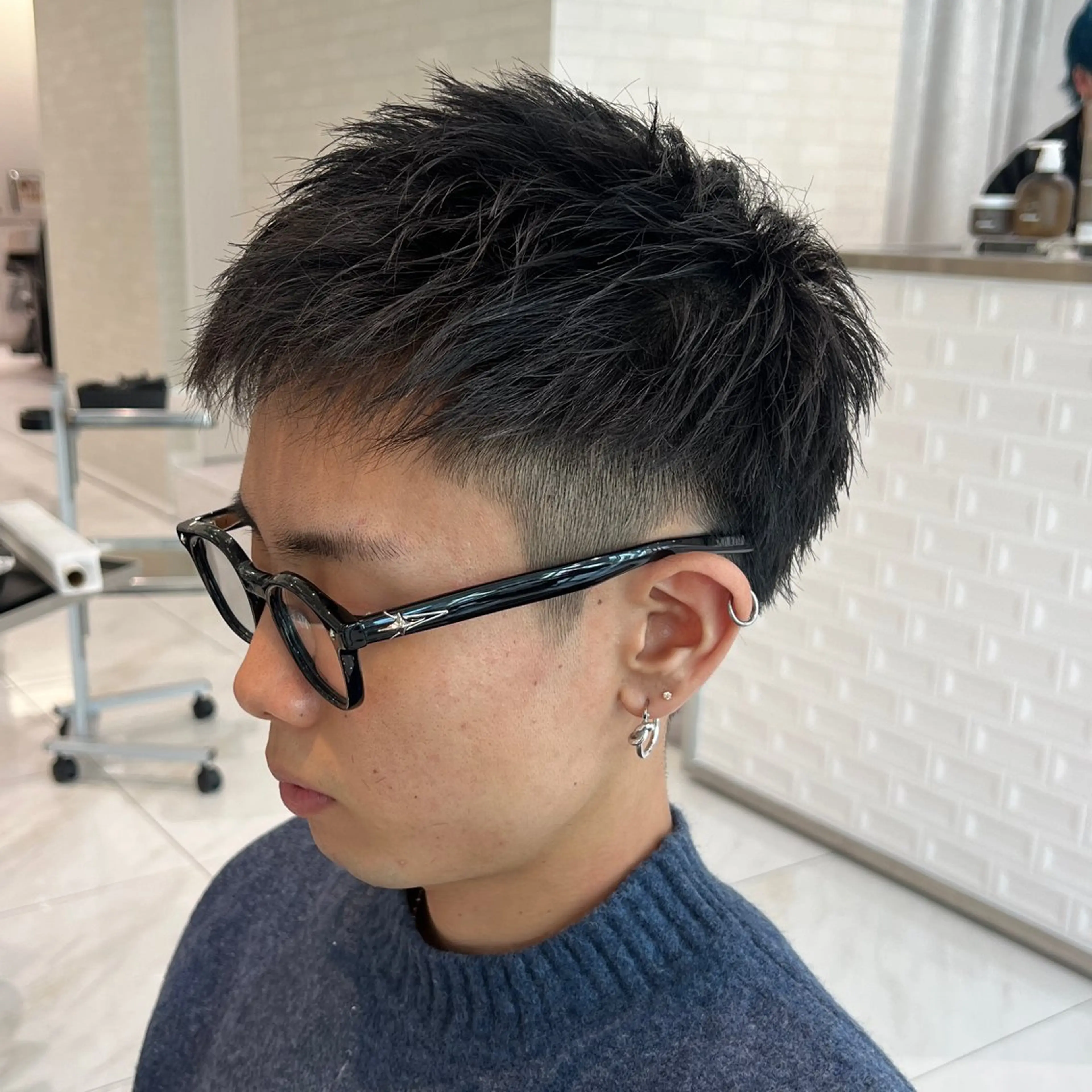 ショート メンズ カット 女性モデル募集中‼️ メンズパーマ片岡優介のヘアスタイル