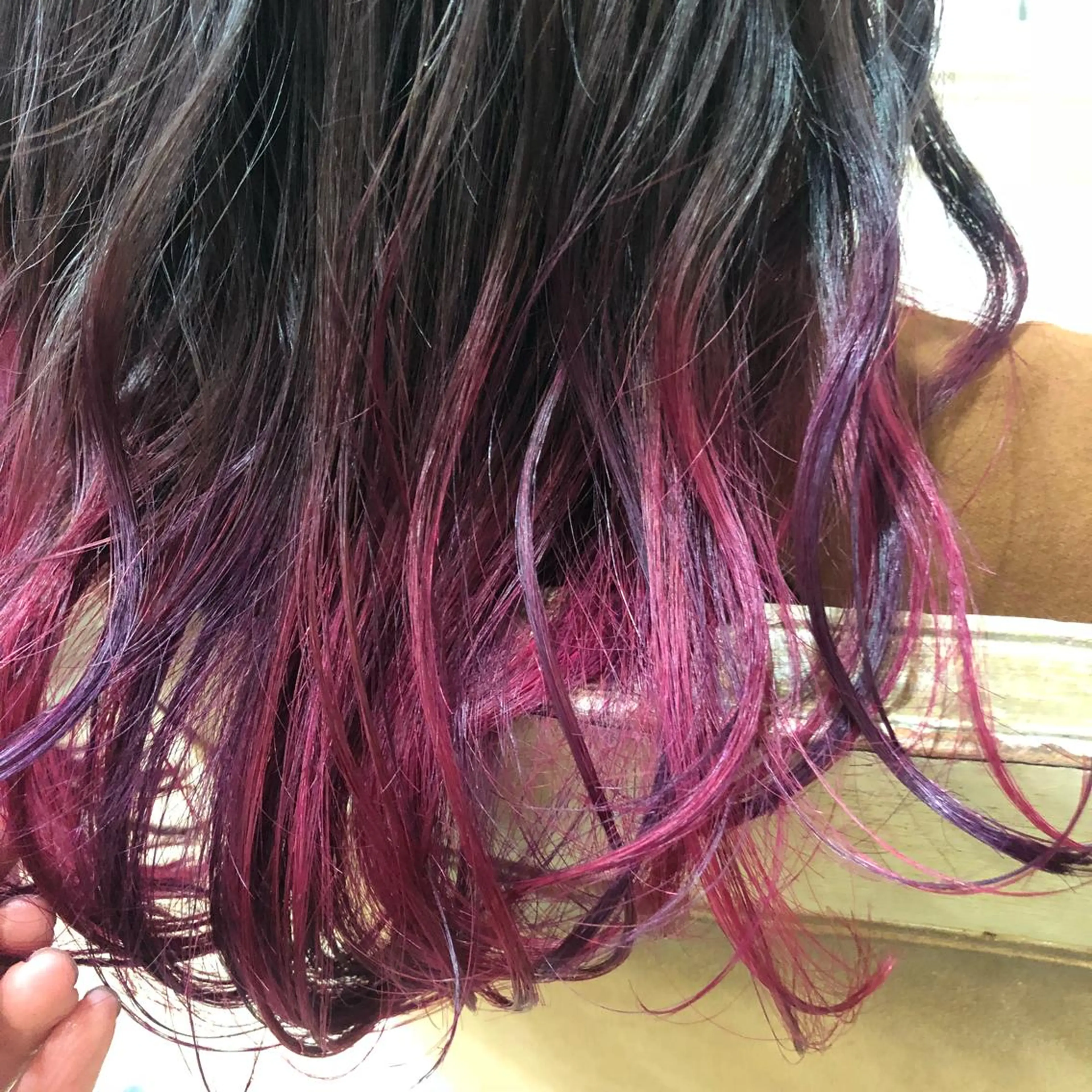 ミディアム カラー ブリーチ RUKA 美容院×ネイリストのヘアスタイル