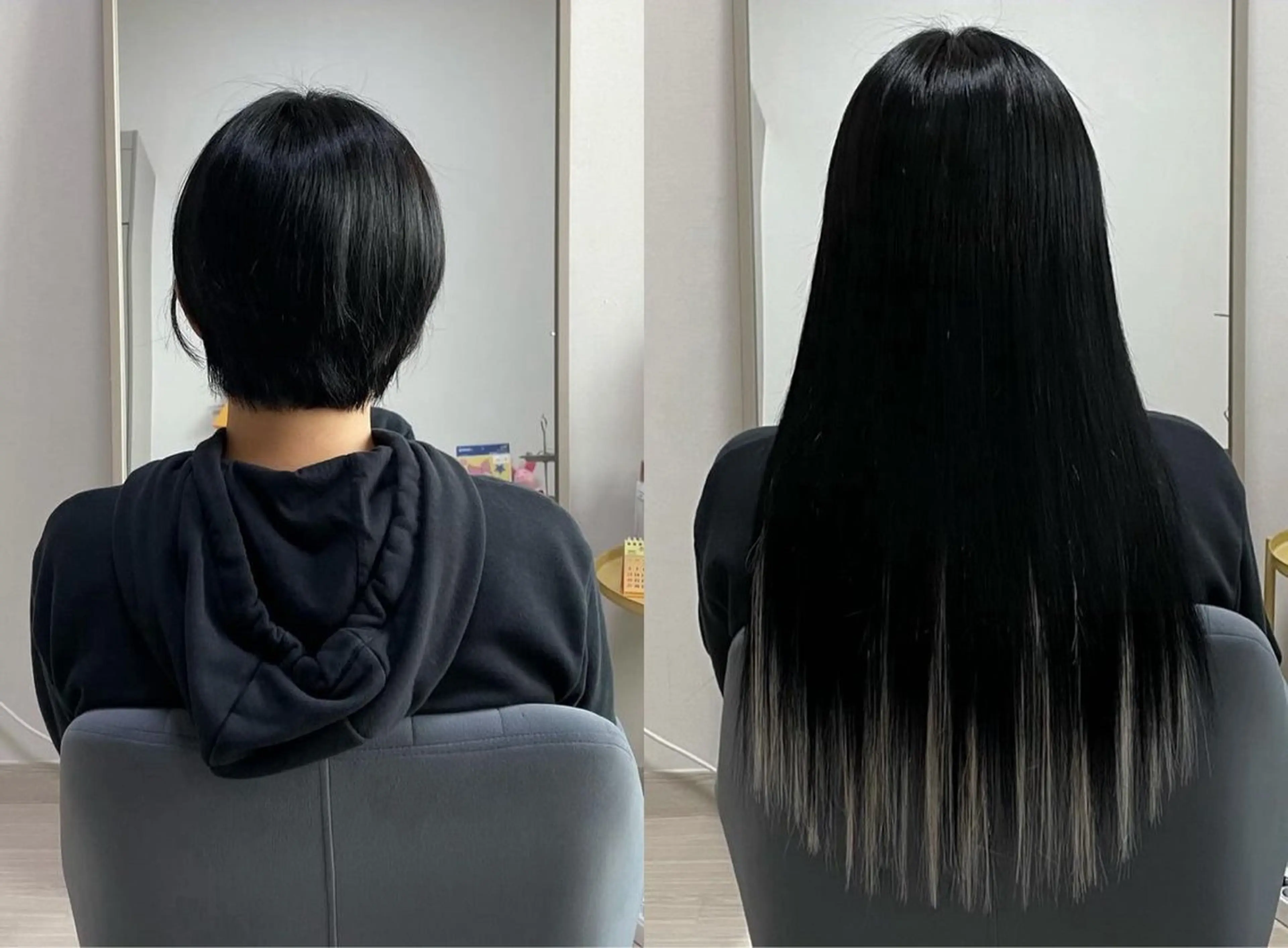 ロング 🎀韓国スリムタッキ 羽エクステ🎀kiiのヘアスタイル