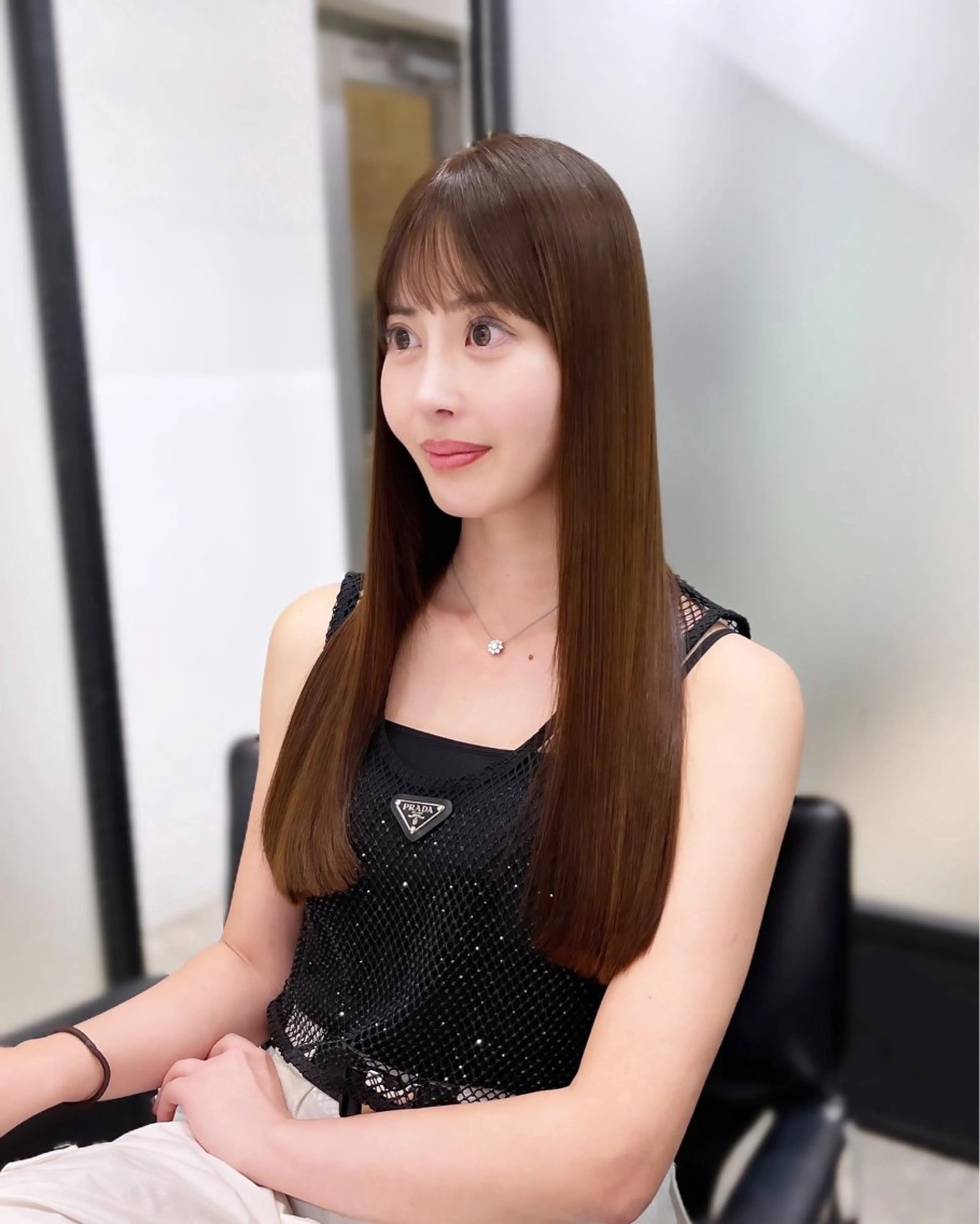 セミロング 韓国風ヘア レイヤーカット カット トリートメント 韓国レイヤーカット 髪質改善▫️水野有真のヘアスタイル