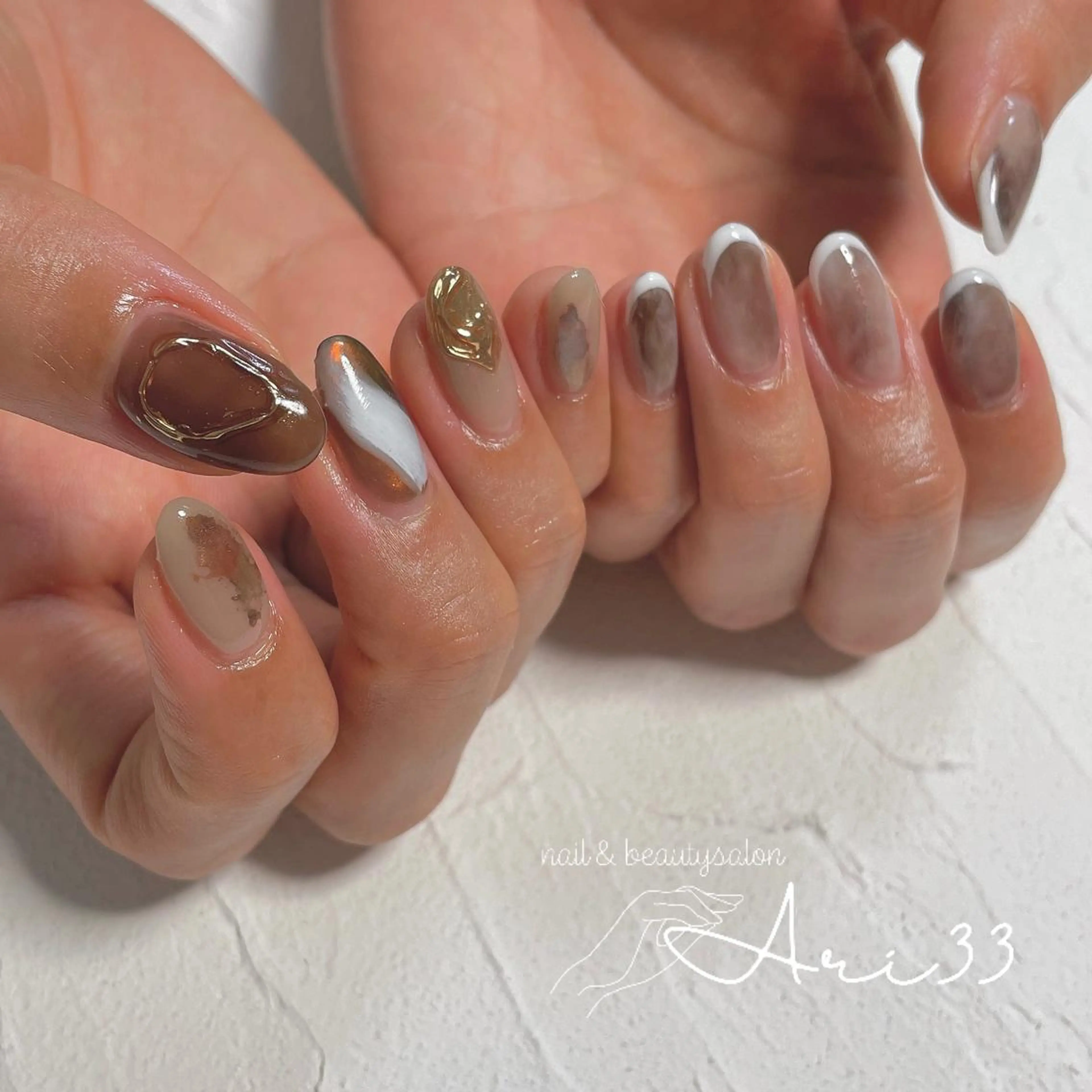 ネイル ハンドネイル プライベートサロン Ari33nailのネイルデザイン