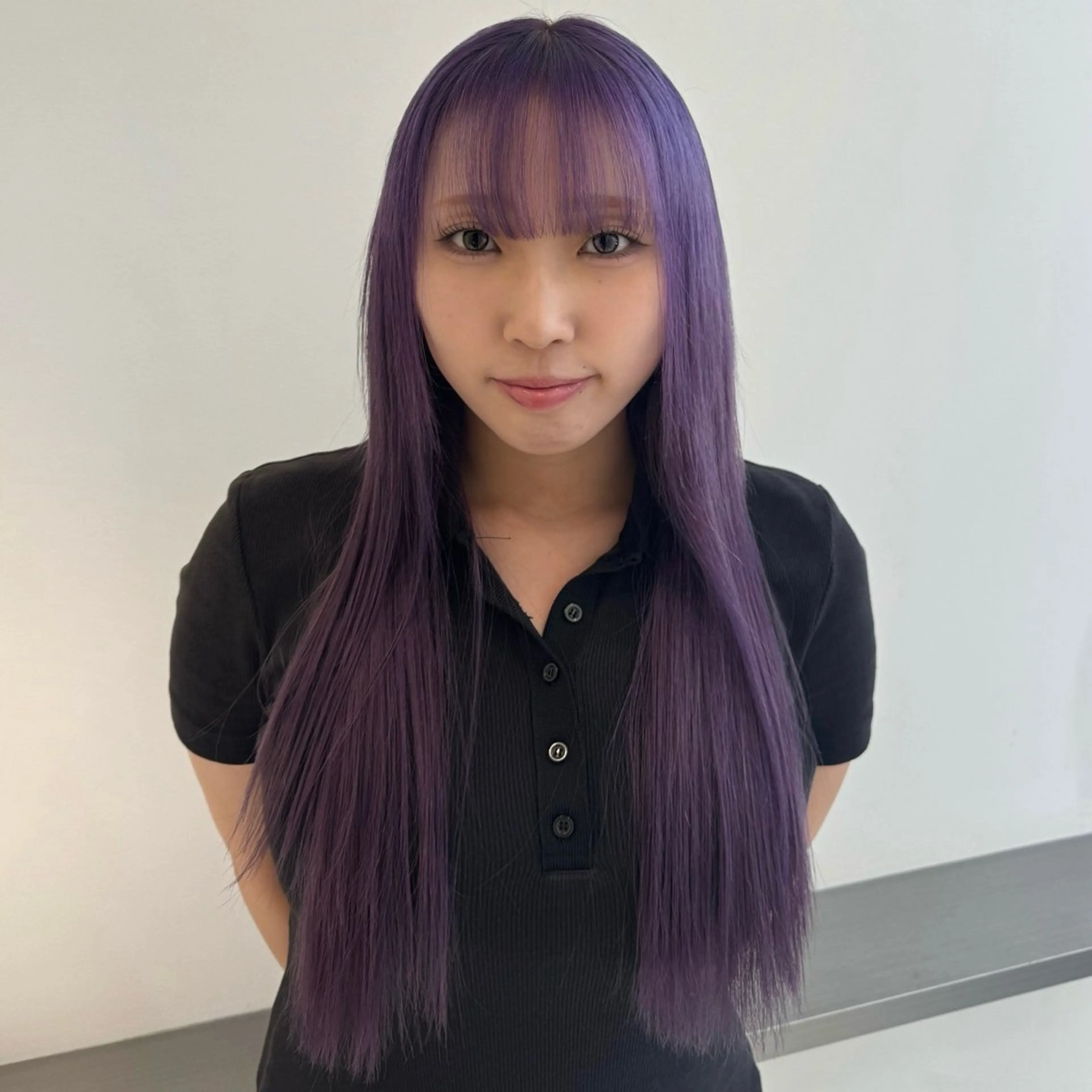 ロング カラー カット ヘアカラー トリートメント 🌼動き×透明感🩵 ハイトーン/ナナのヘアスタイル