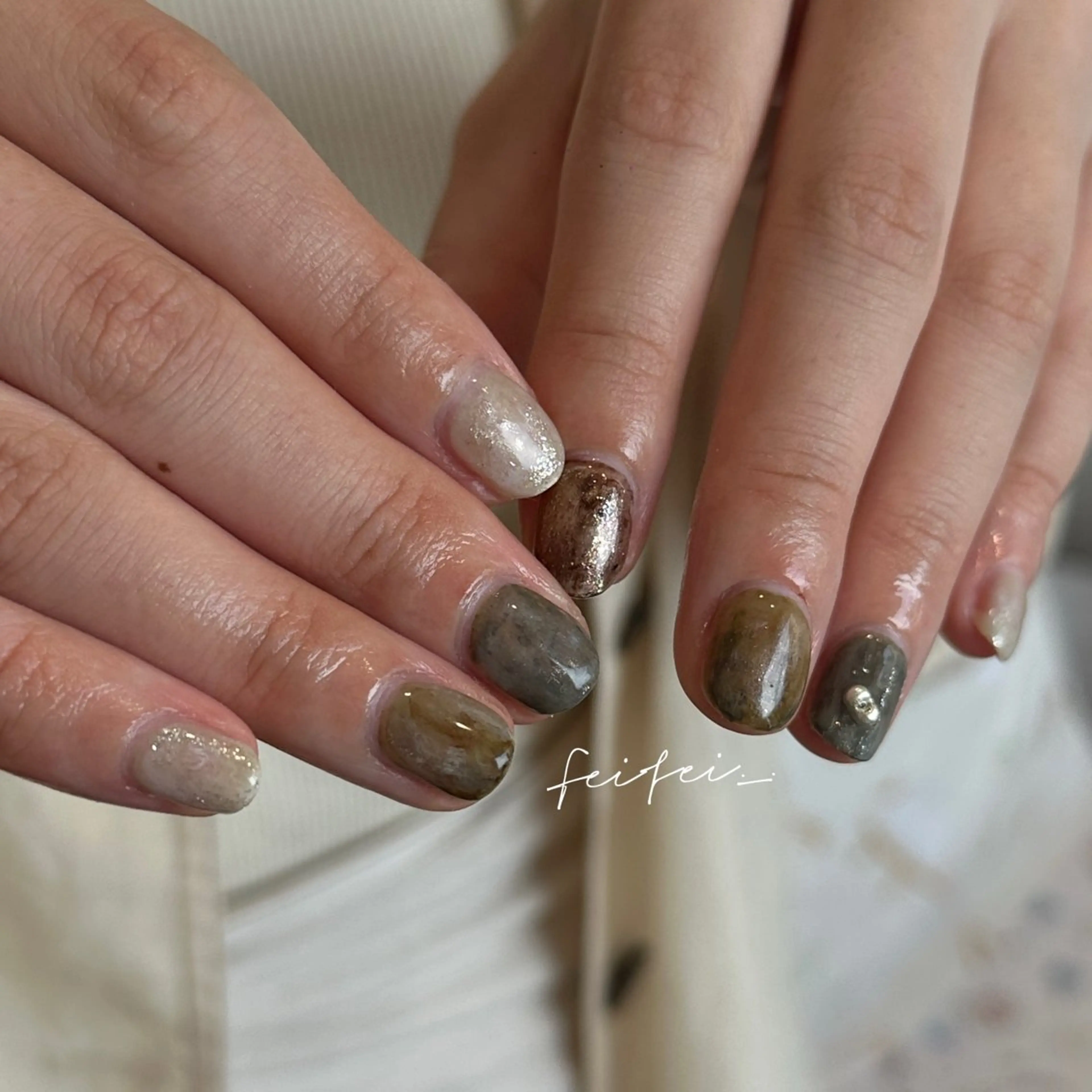 ネイル ハンドネイル 🎀 Hiyubi._.nail 🫧所属・🎀フェイ フェイ🫧💗のネイルデザイン