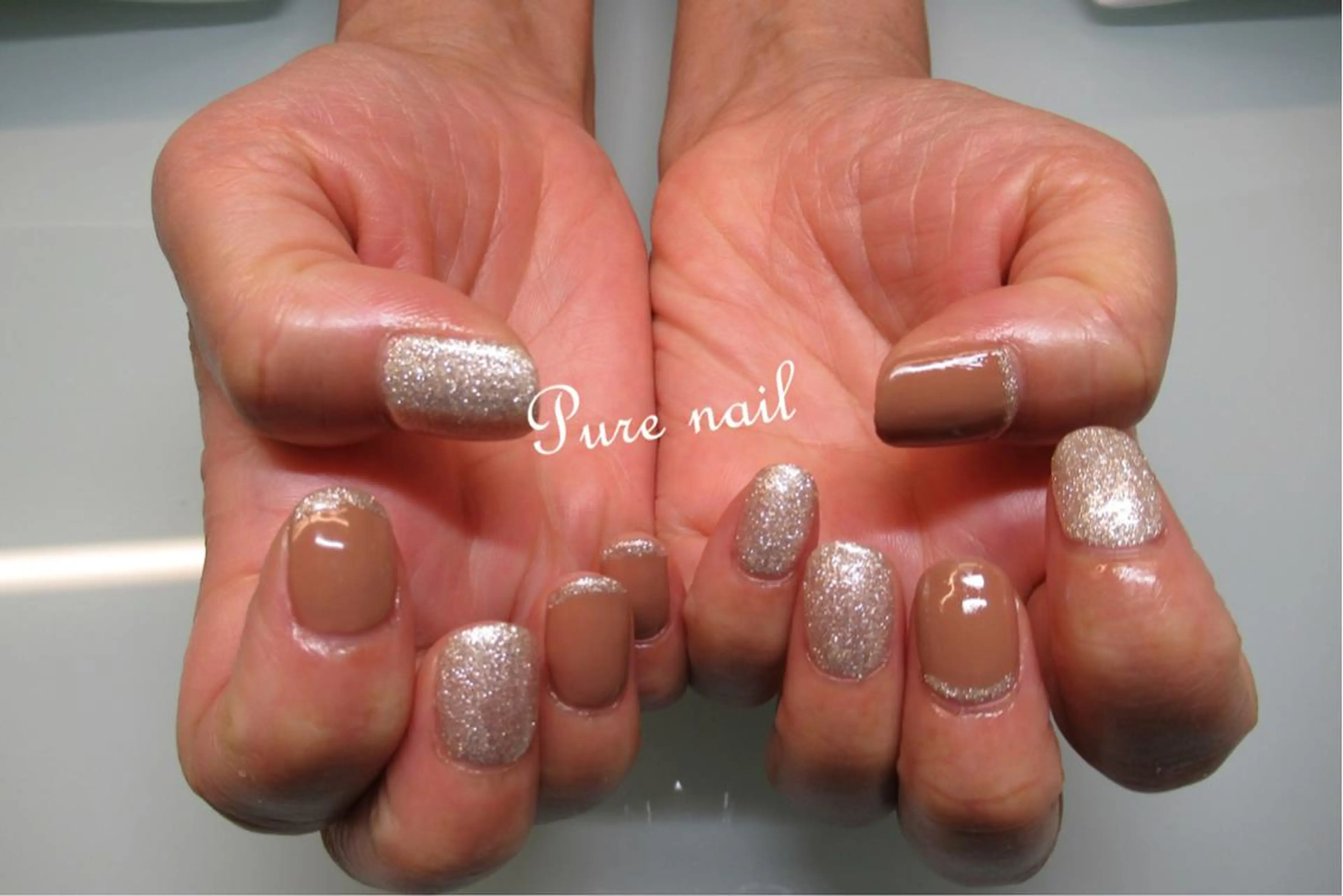 ネイル ラメ(グリッター) シンプルネイル feliz salonのネイルデザイン