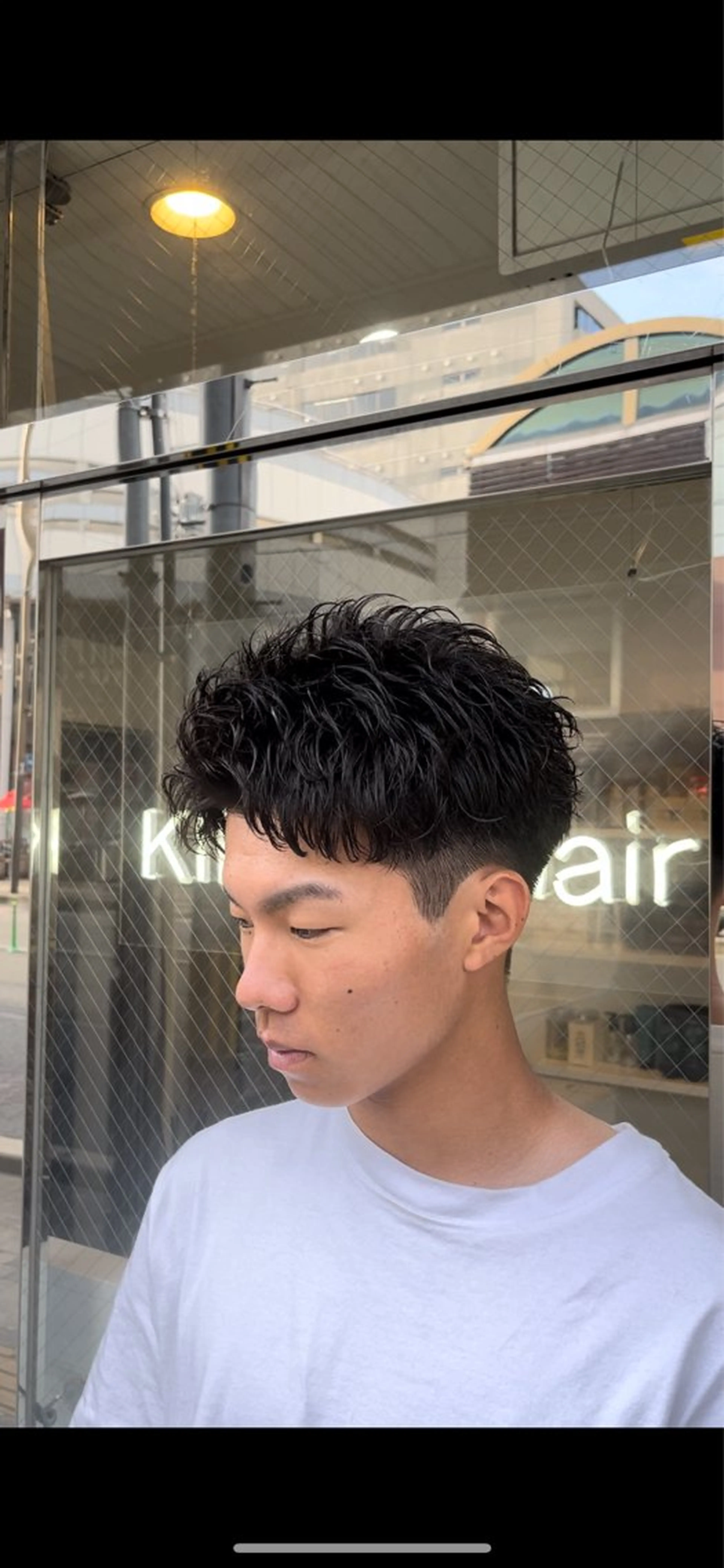 パーマ メンズ カット フェザーパーマメンズ ツイスパ京都駅前のヘアスタイル