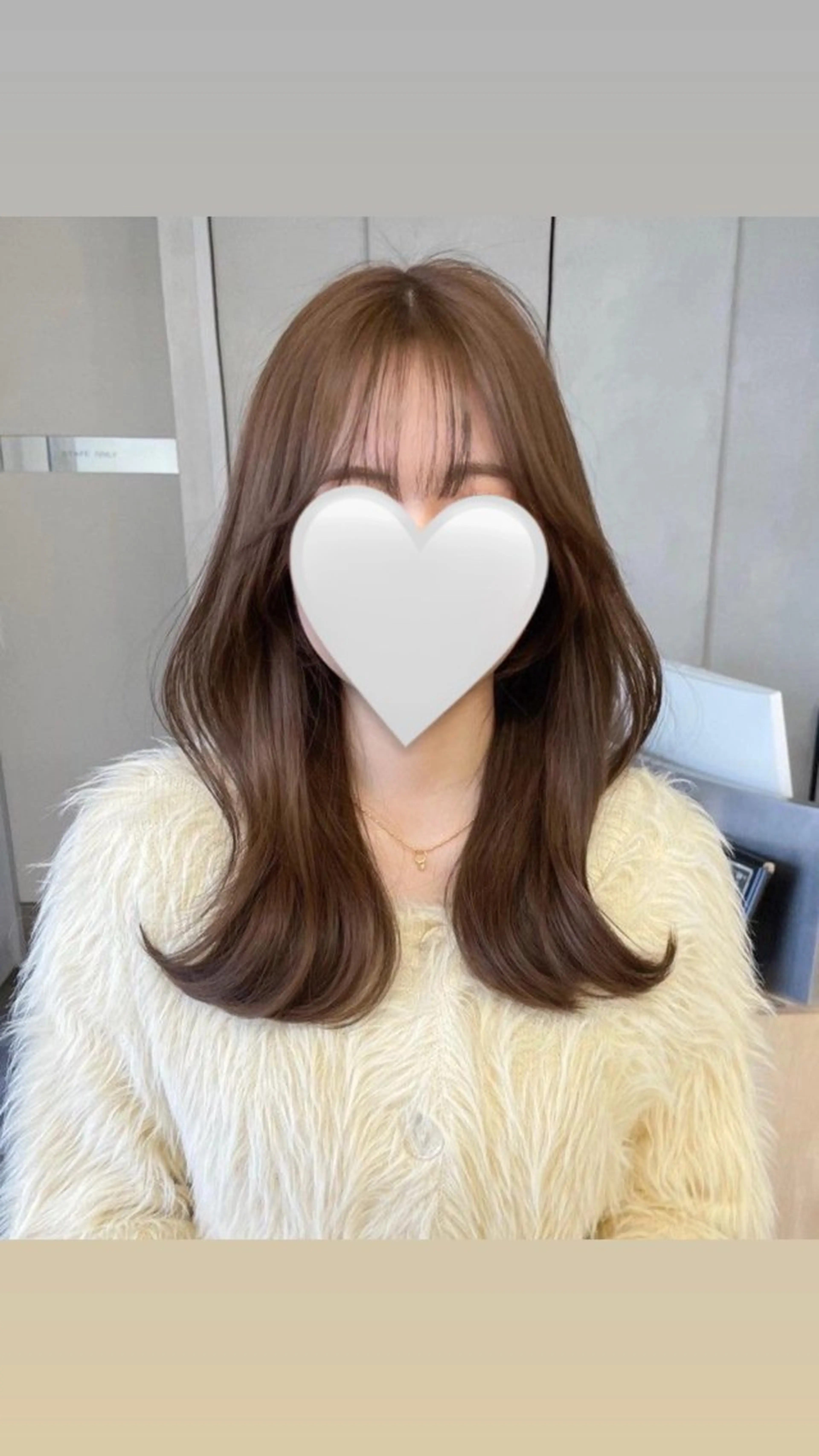 ミディアム くびれヘア レイヤーカット ワンホン韓国風レイヤ ー/表参道/みづきのヘアスタイル