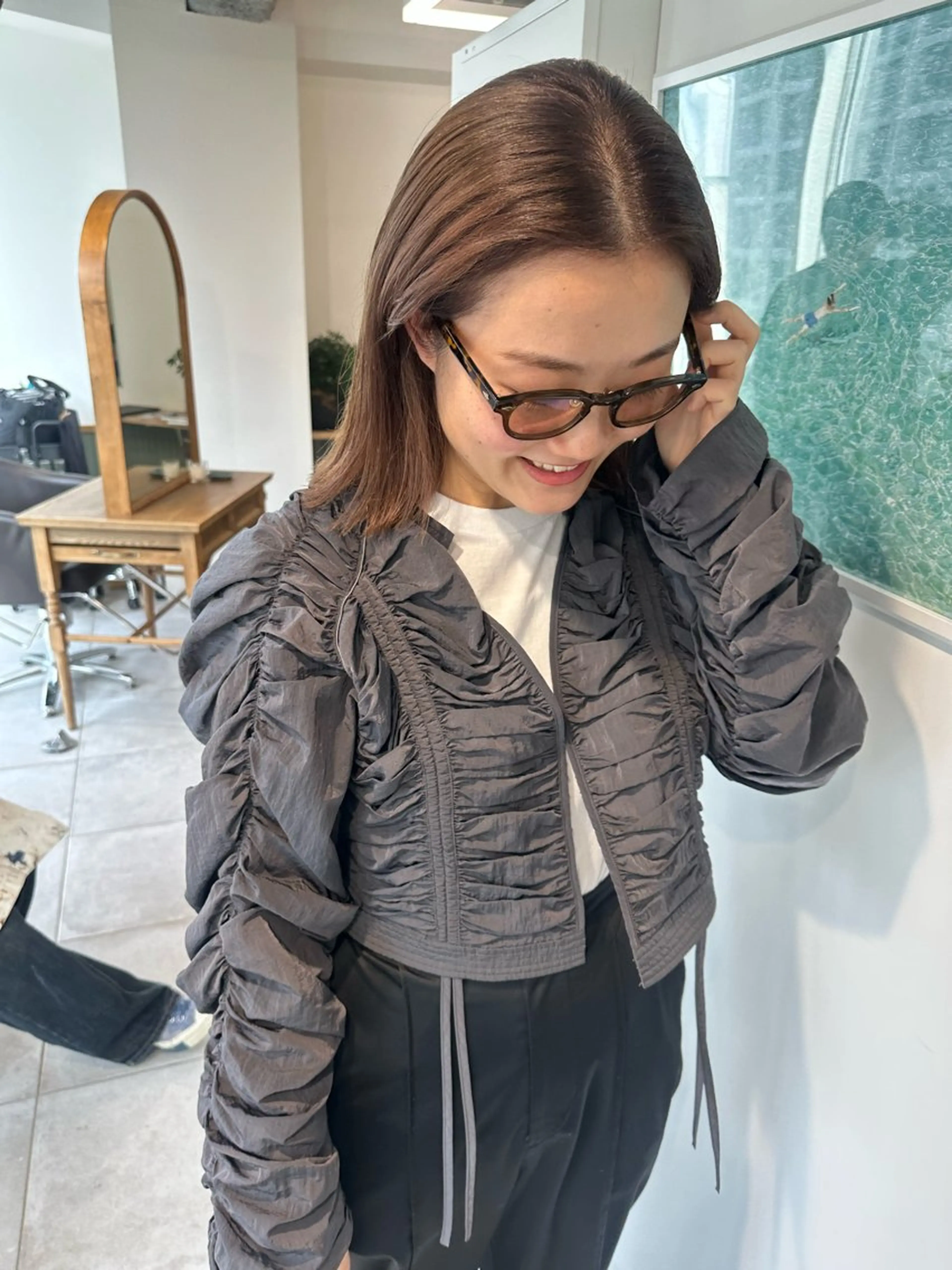 ミディアム カラー キッズ カット ヘアカラー トリートメント オトナヘア🌸 harukaのヘアスタイル