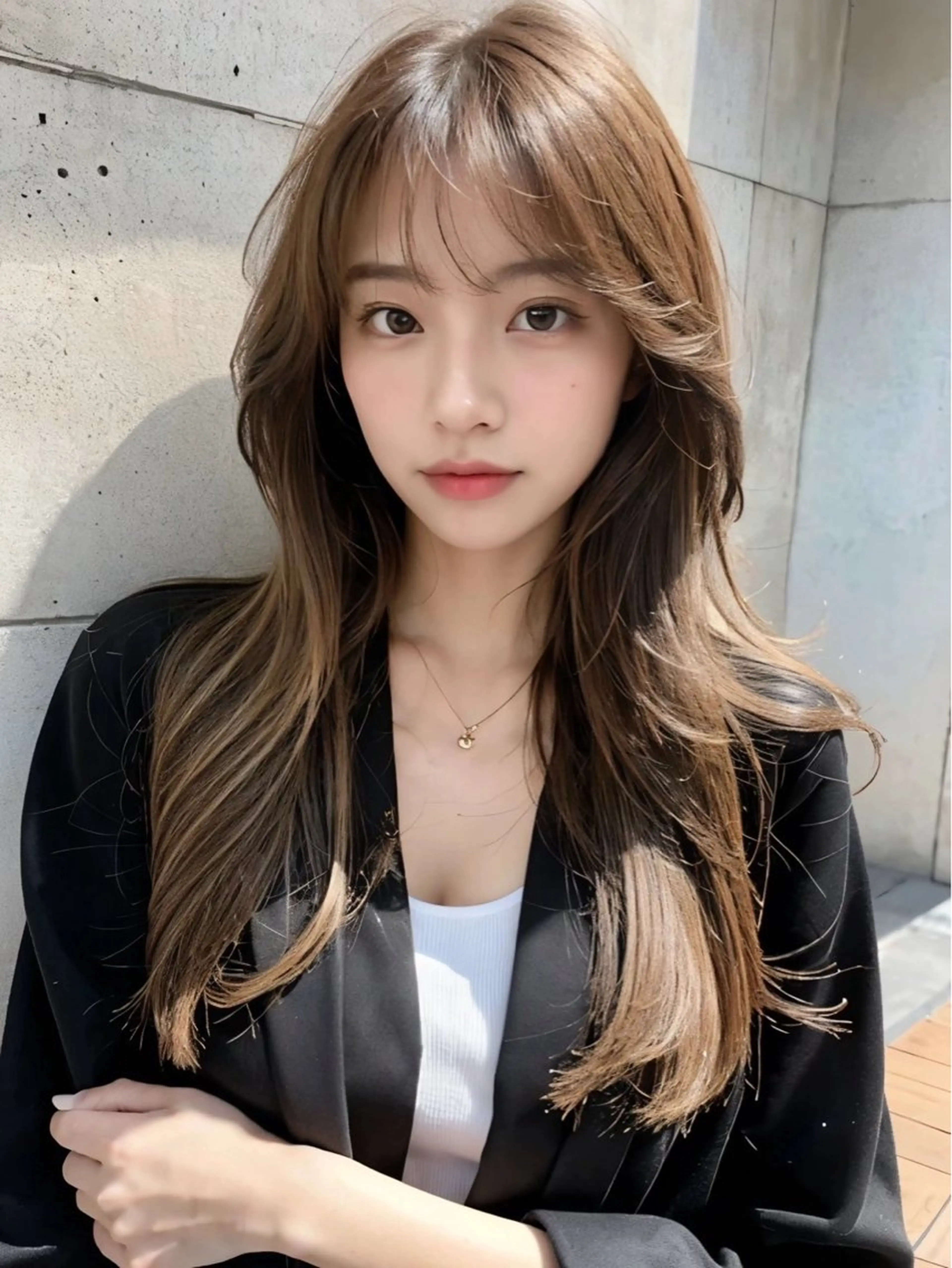 カラー La fith hair ray 札幌店所属・顔まわり/W カラー/リョウのヘアスタイル