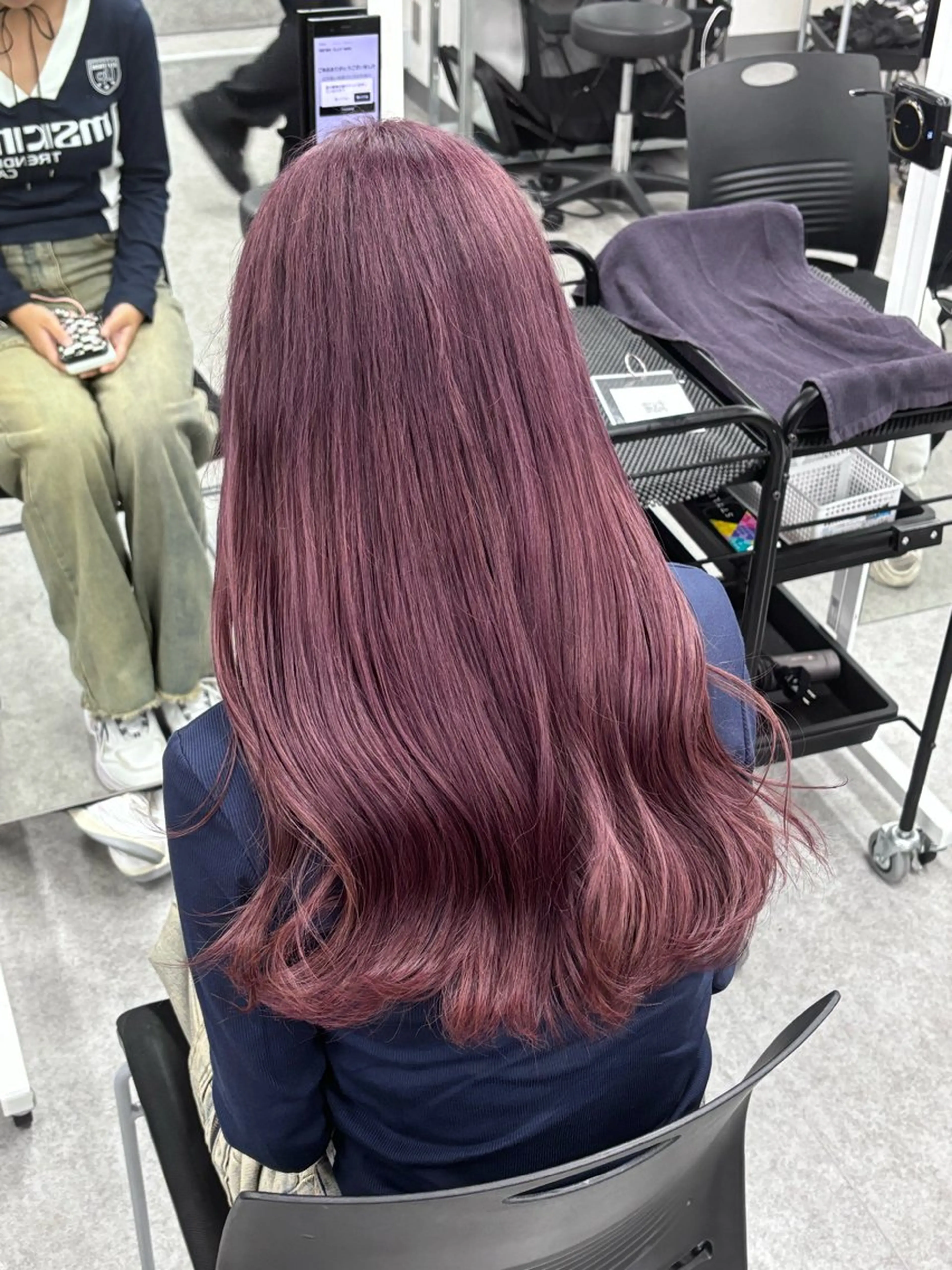 ロング カラー ヘアカラー トリートメント 韓国風暗髪ヘア🤍 🫧MIREIのヘアスタイル