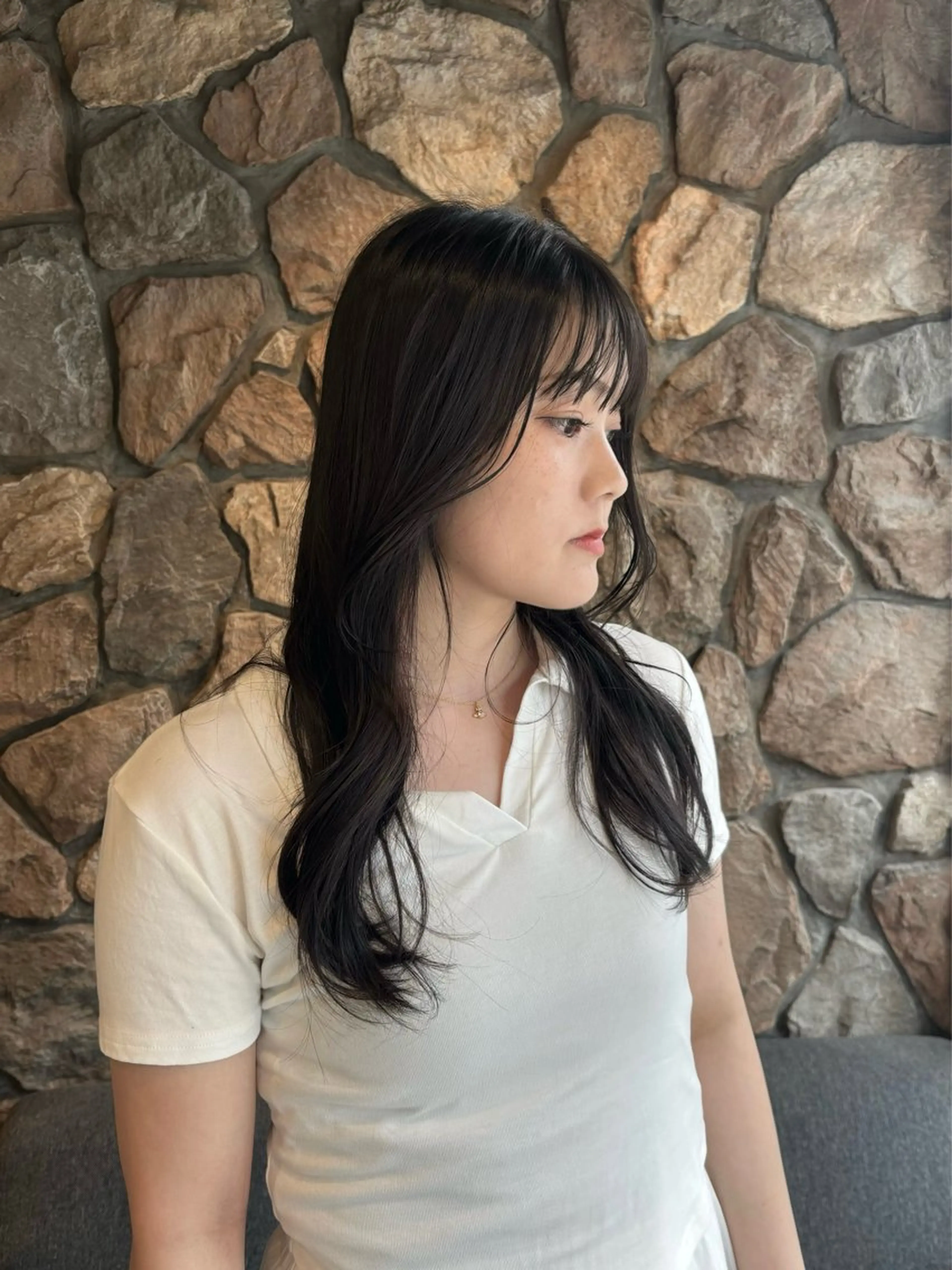 ロング ヘアカラー トリートメント 小玉 唯依のヘアスタイル