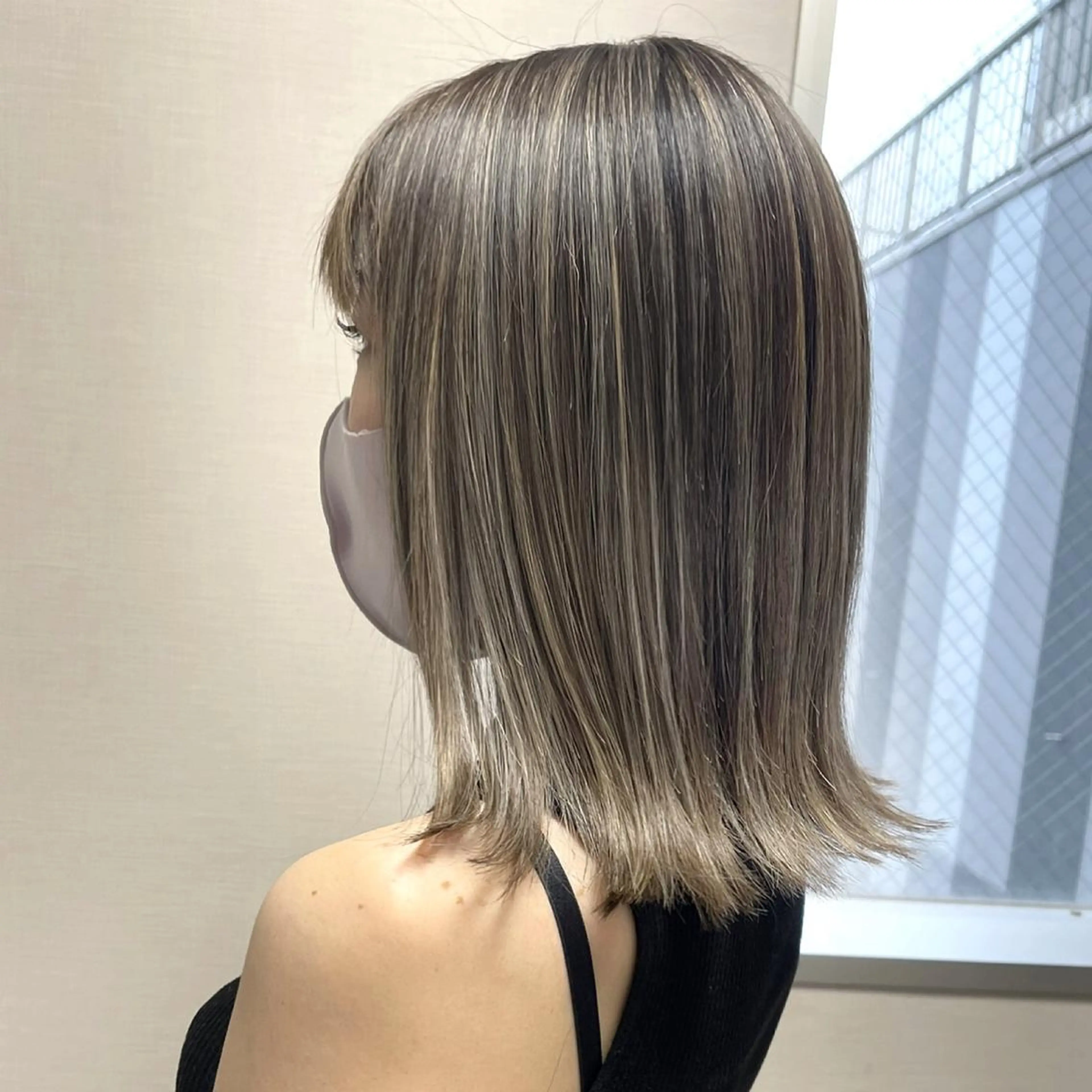 ミディアム カラー ヘアアレンジ ハイライトカラー ハイライト ヘアカラー 松井那津子 /ハイライトブリーチのヘアスタイル