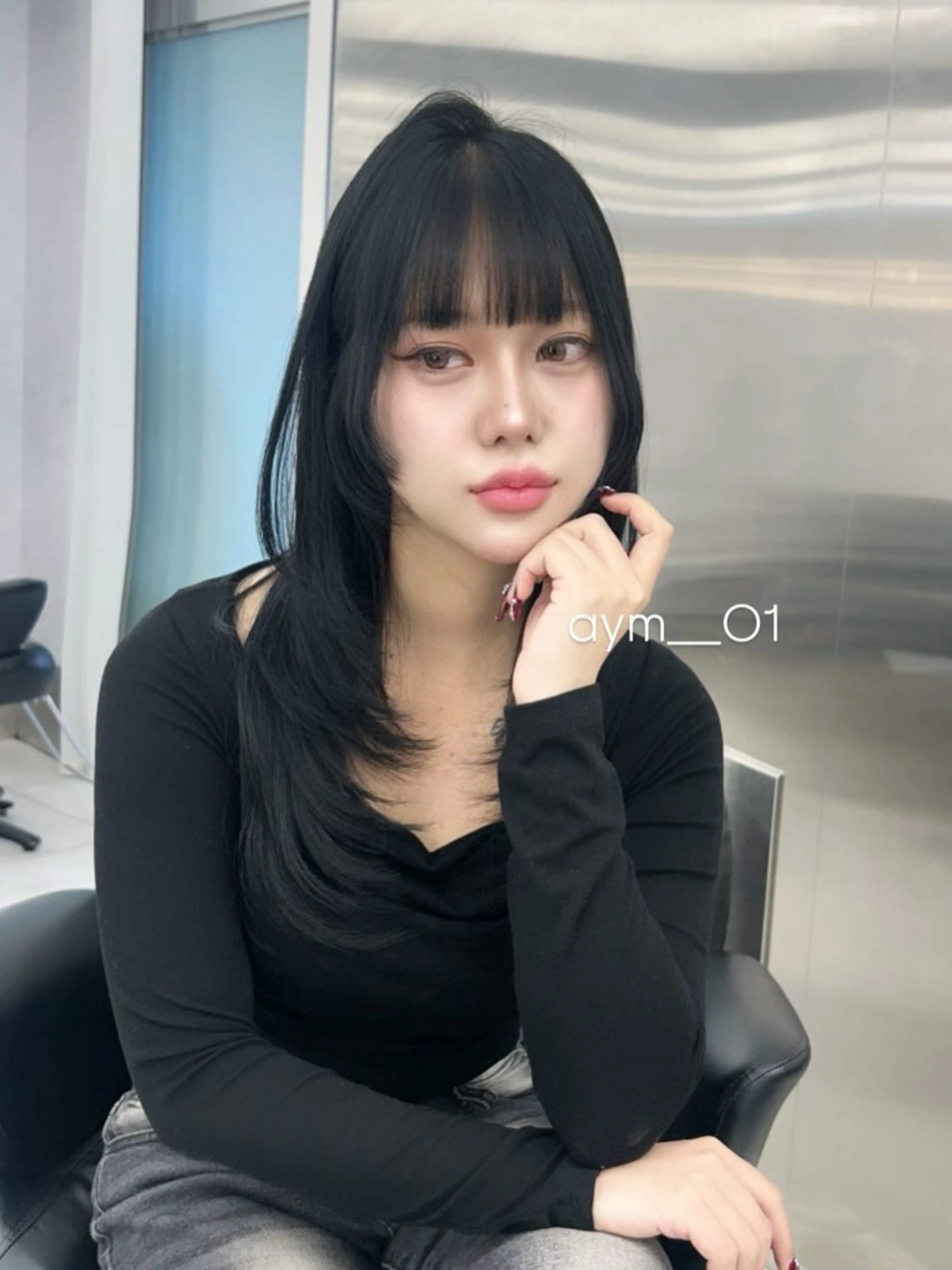 ミディアム カット ヘアカラー トリートメント 銀座/韓国ヘア🤍 レイヤーAYUMIのヘアスタイル