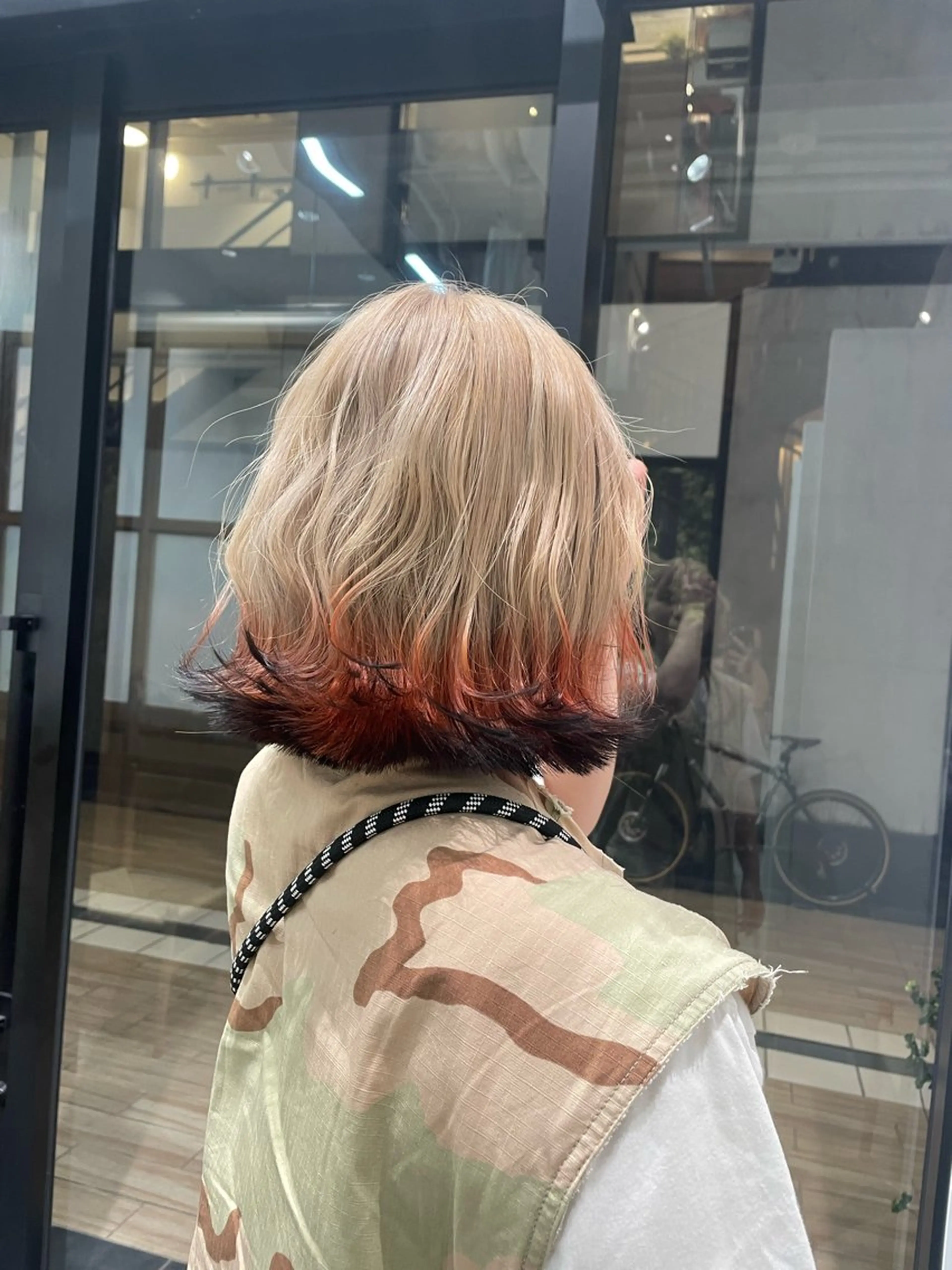 ミディアム カラー 🦋透明感カラー /ケアブリーチ🦋のヘアスタイル