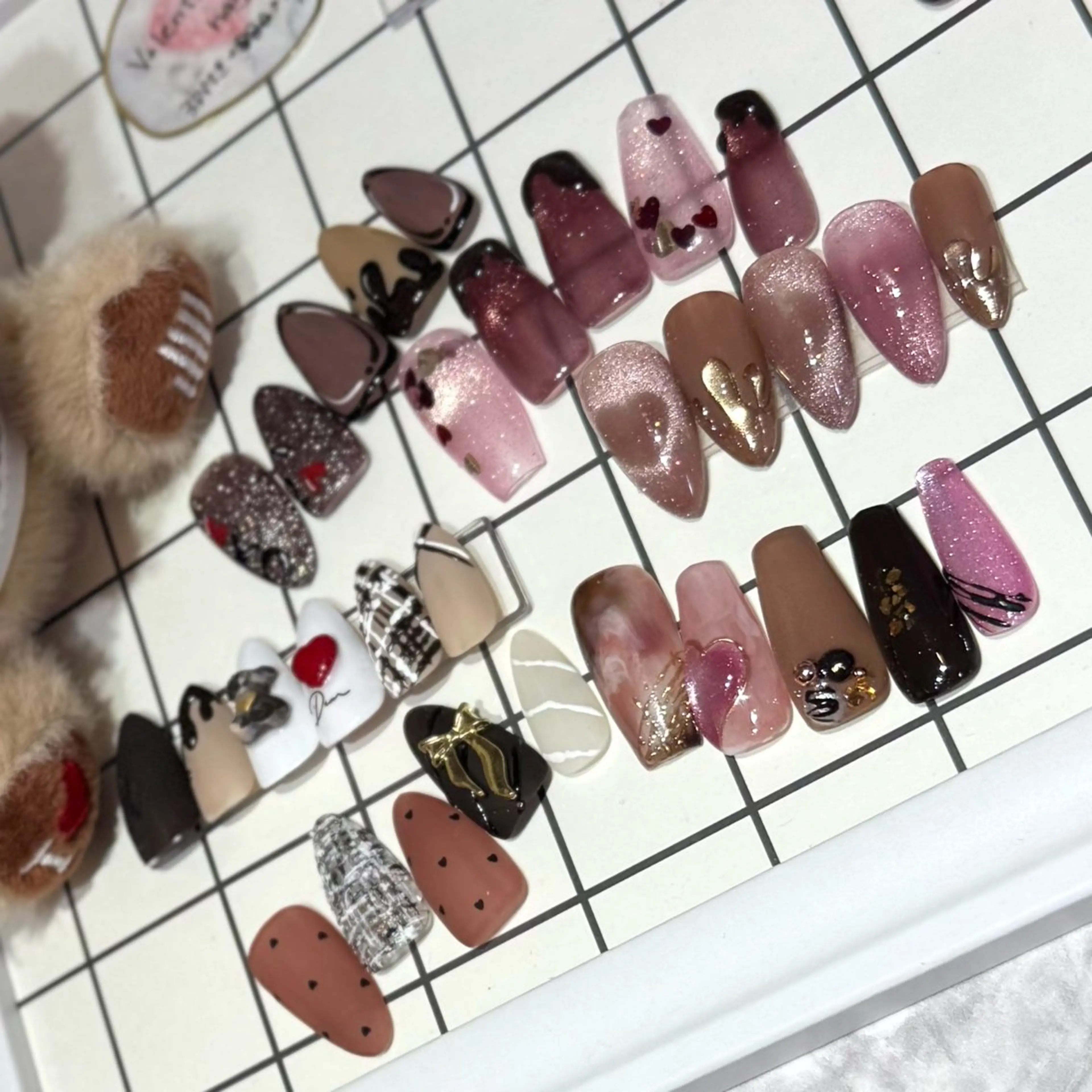 ネイル バレンタイン ハンドネイル Mnailsalon フィルイン対応サロンのネイルデザイン