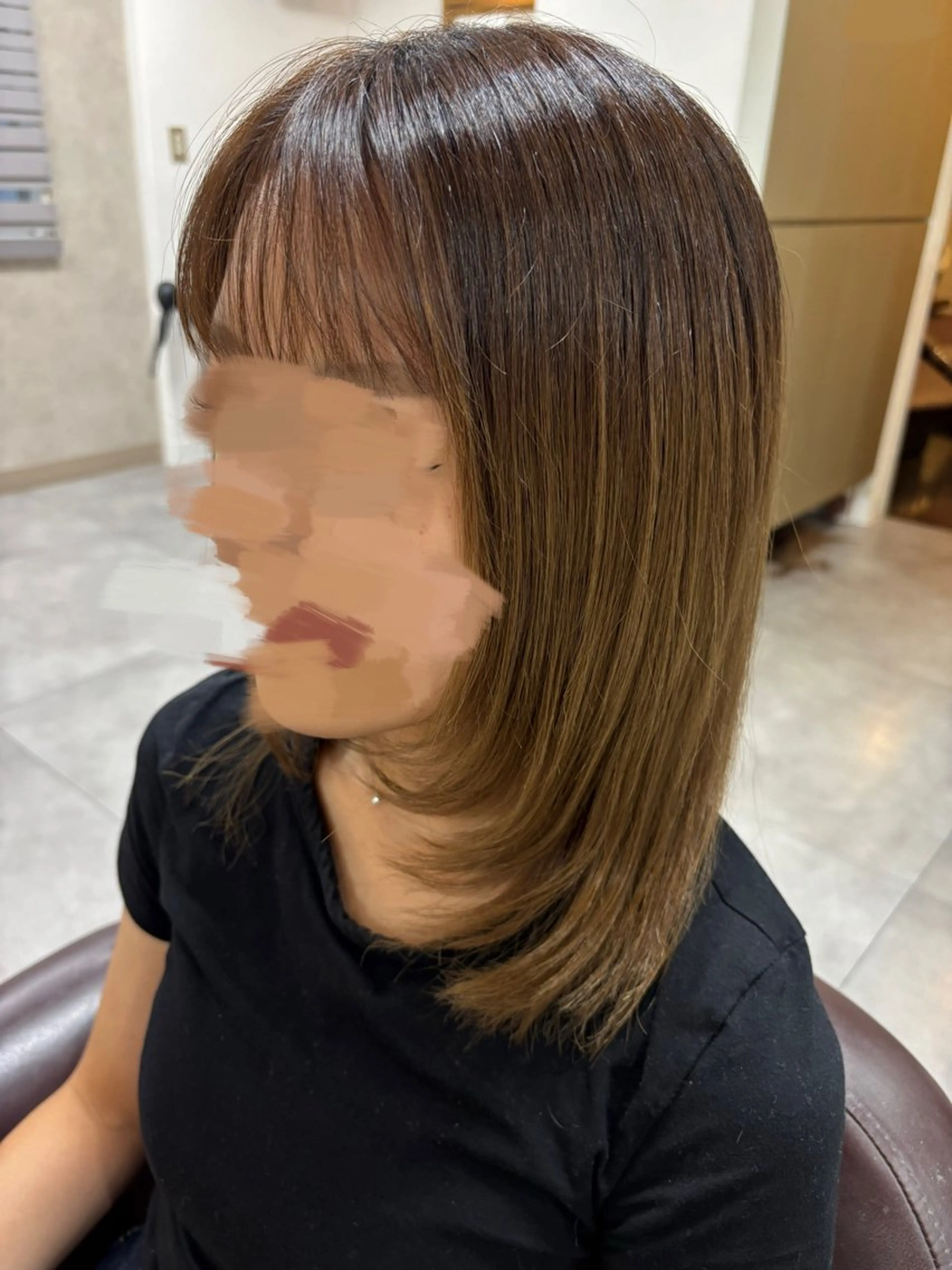 ミディアム 原口 圭織のヘアスタイル