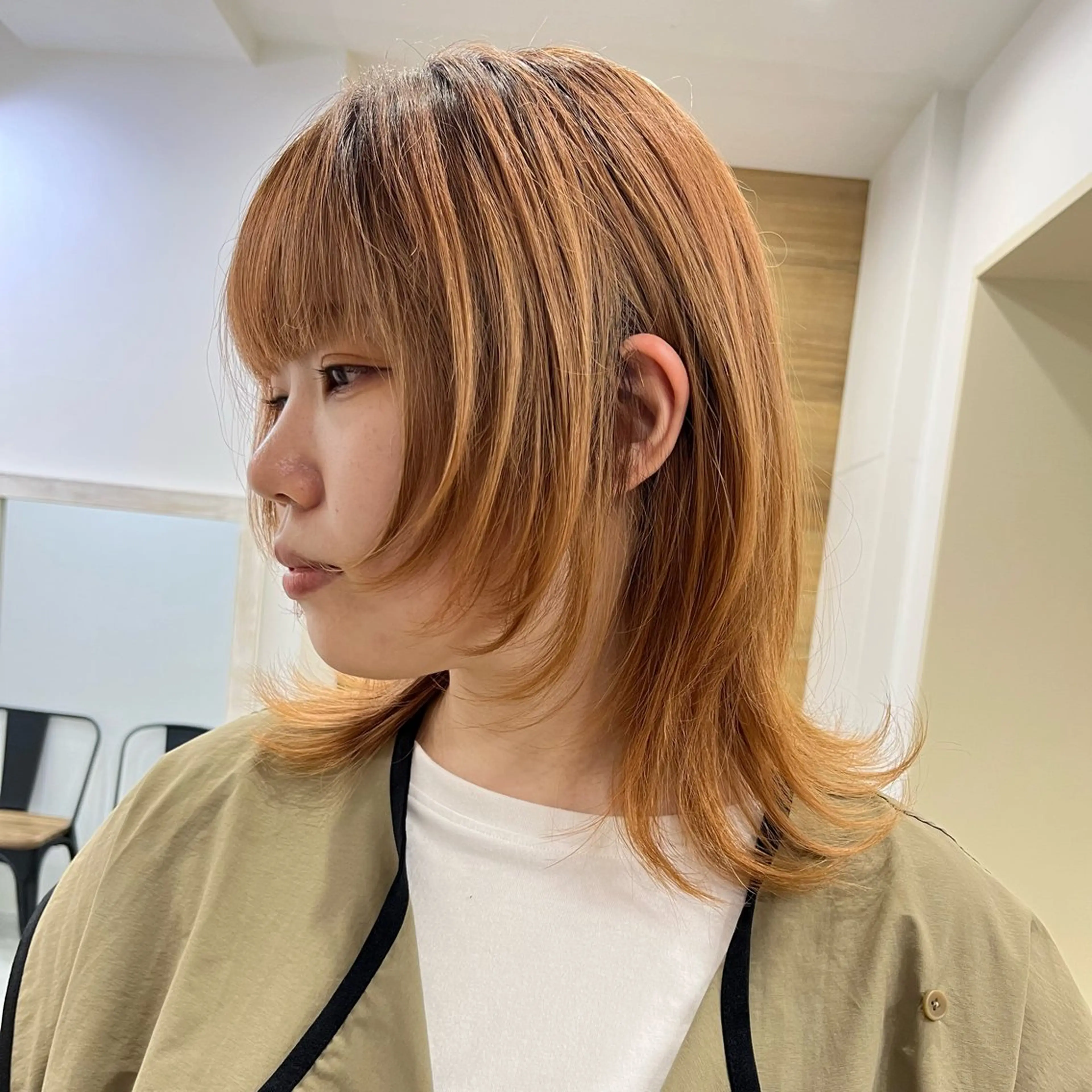 ミディアム カラー カットモデル募集🐺 らいと💎のヘアスタイル