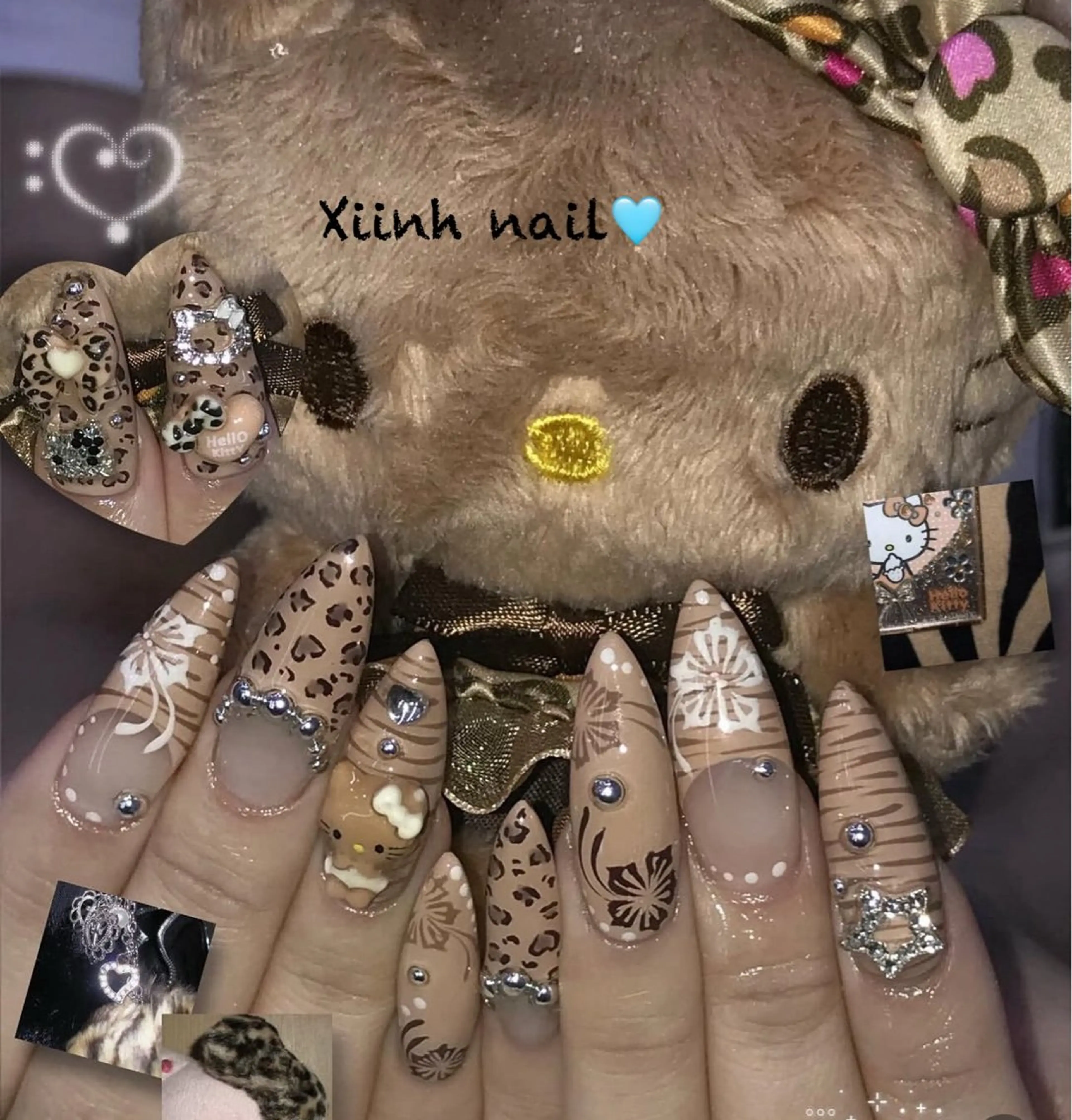 ネイル チークネイル フットネイル フレンチネイル ジェルネイル ハロウィン XIINH NAIL SALONのネイルデザイン