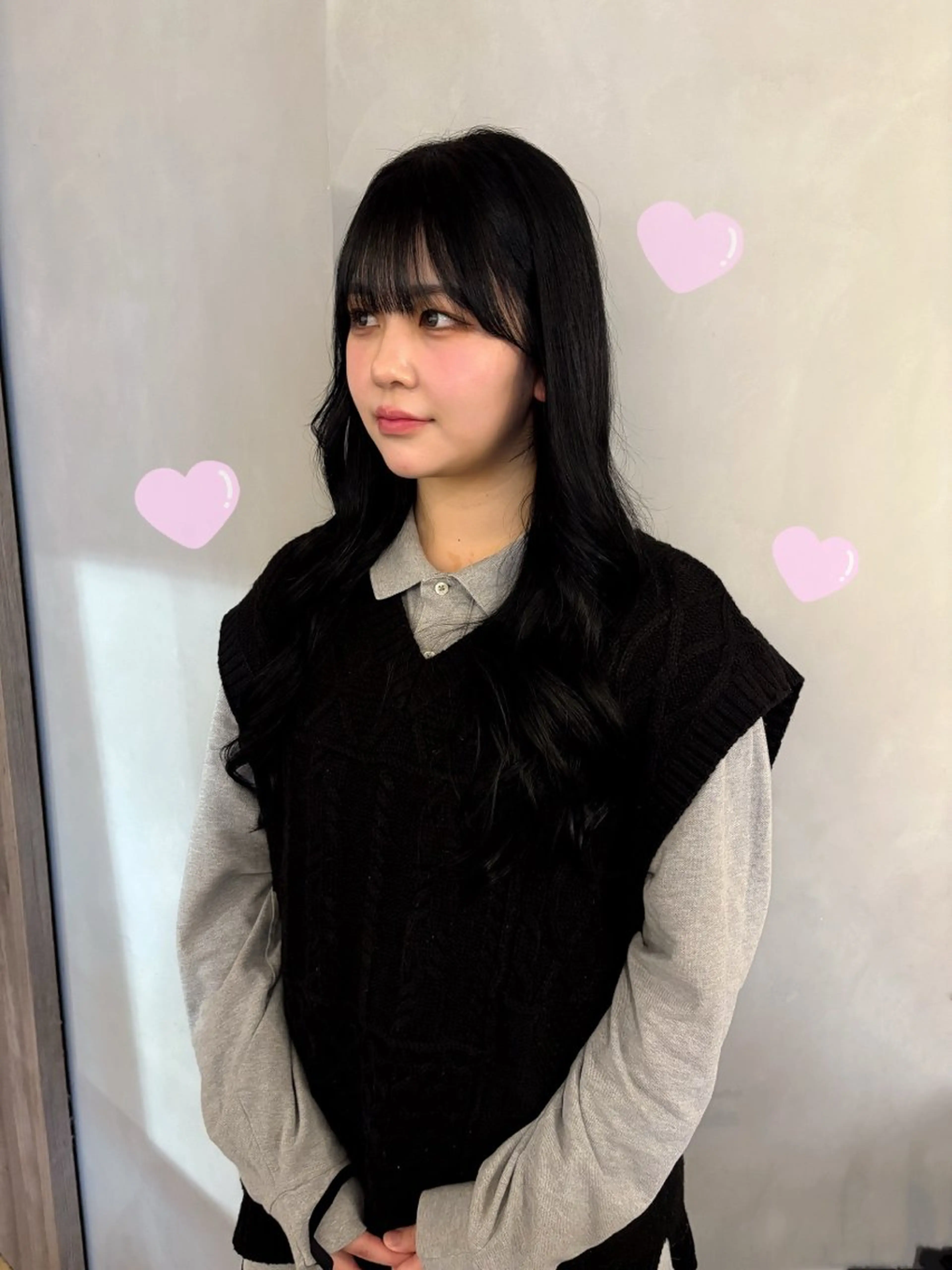 🧸シール人毛高級レミー毛暗めエクステ80本までつけ放題＋暗めトーンカラー＋エクステカット🩰の写真