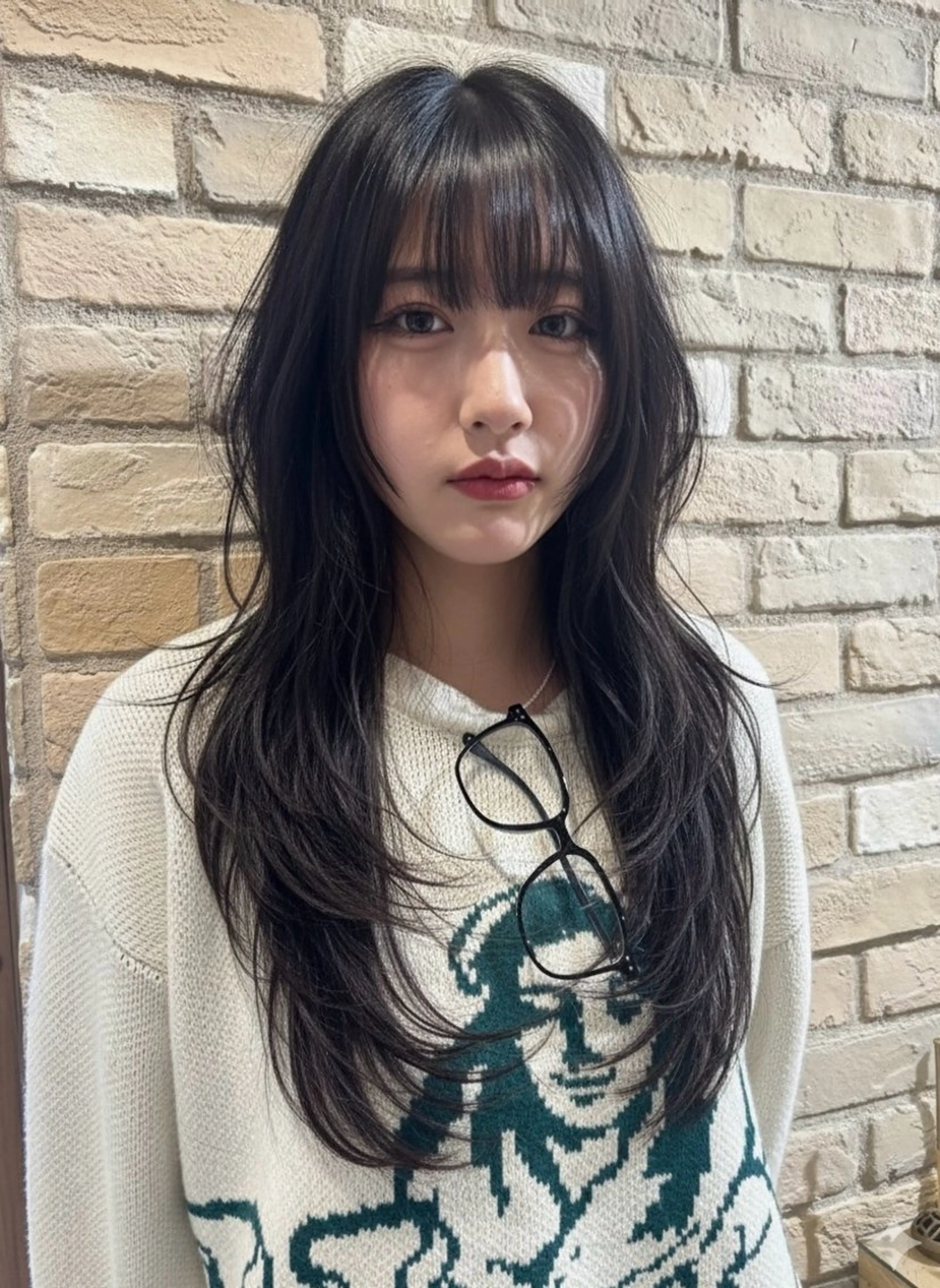 ロング カット ヘアカラー トリートメント Loom by Sea 新宿所属・🦋Kaede/艶/ レイヤー/ミディアムのヘアスタイル